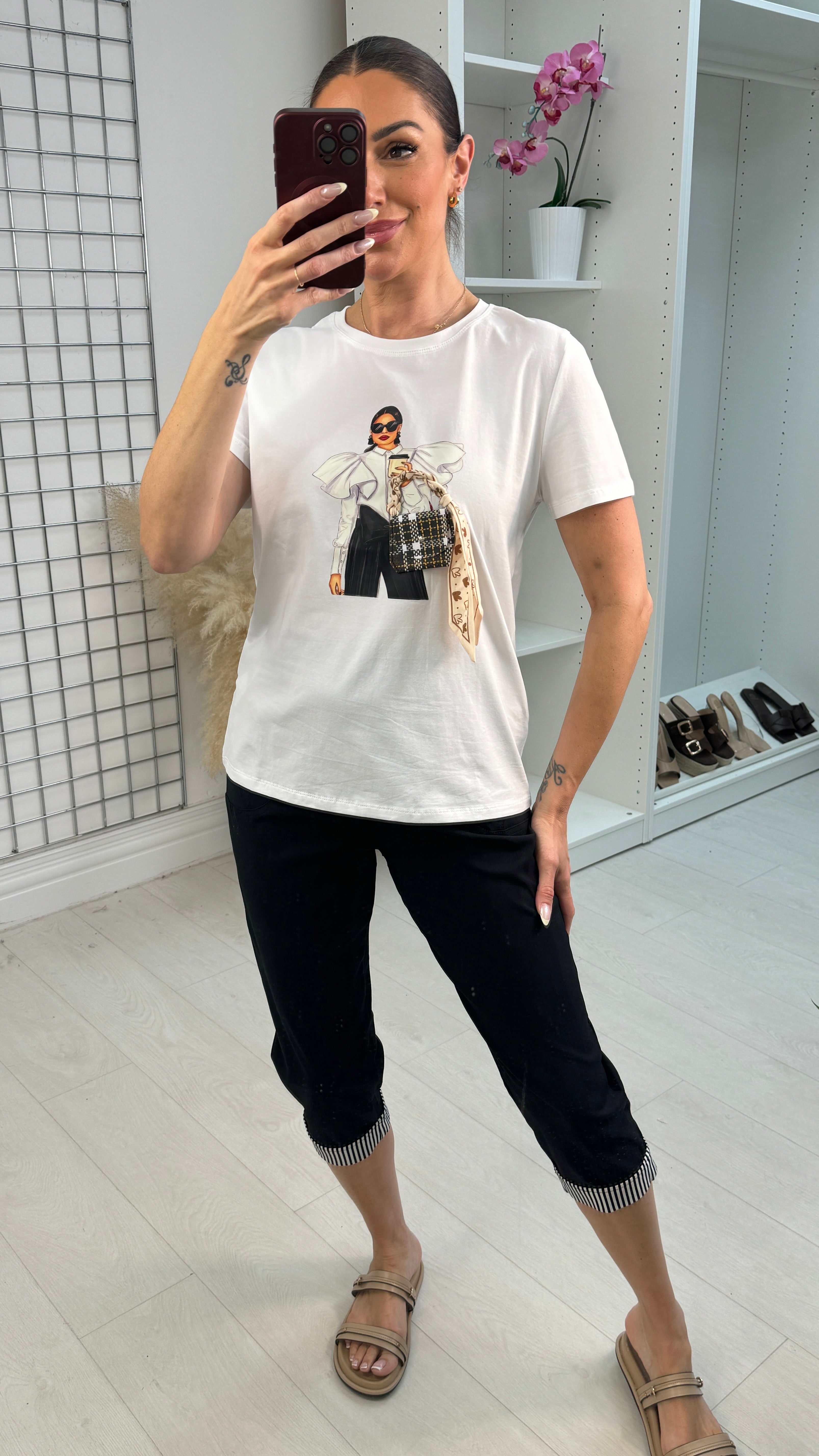 Mandie 3D Detailed Shirt Sleeve T-shirt