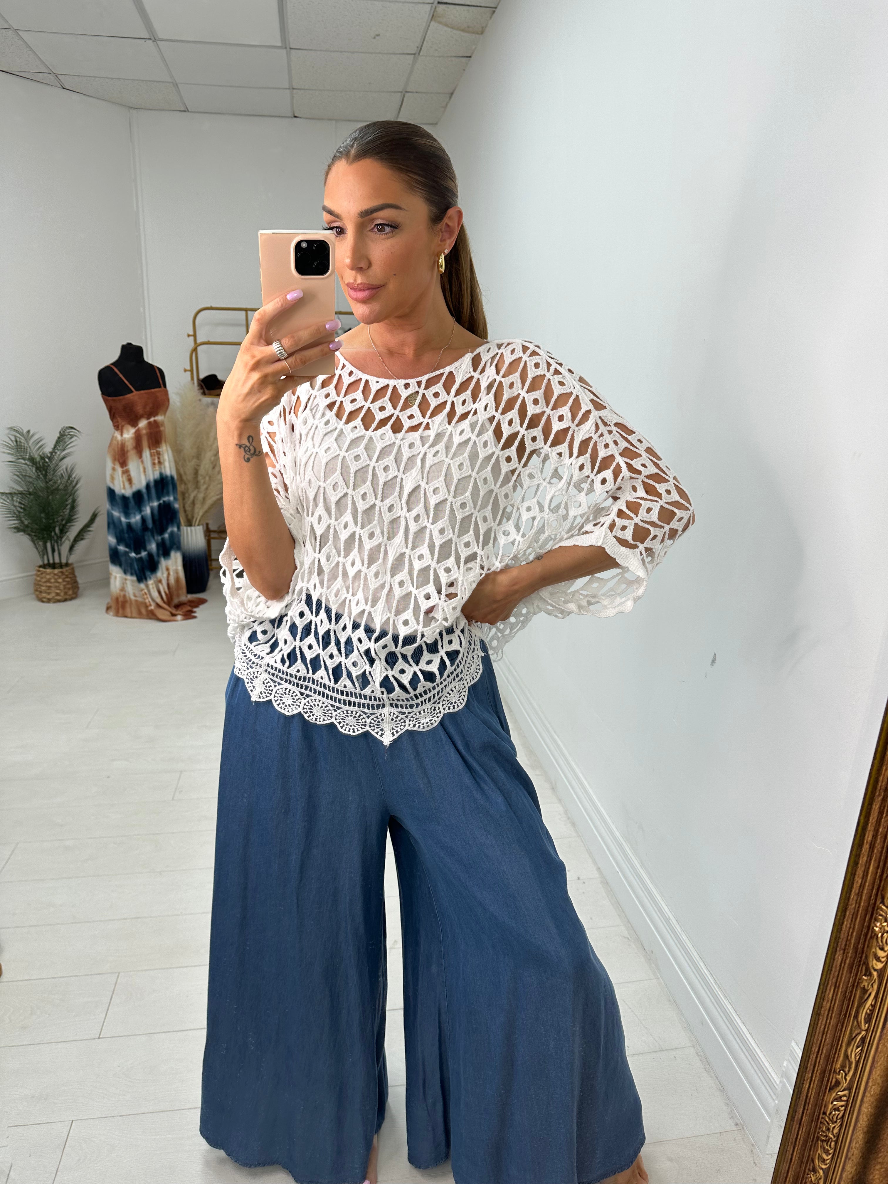 Queensland Crochet Batwing Top
