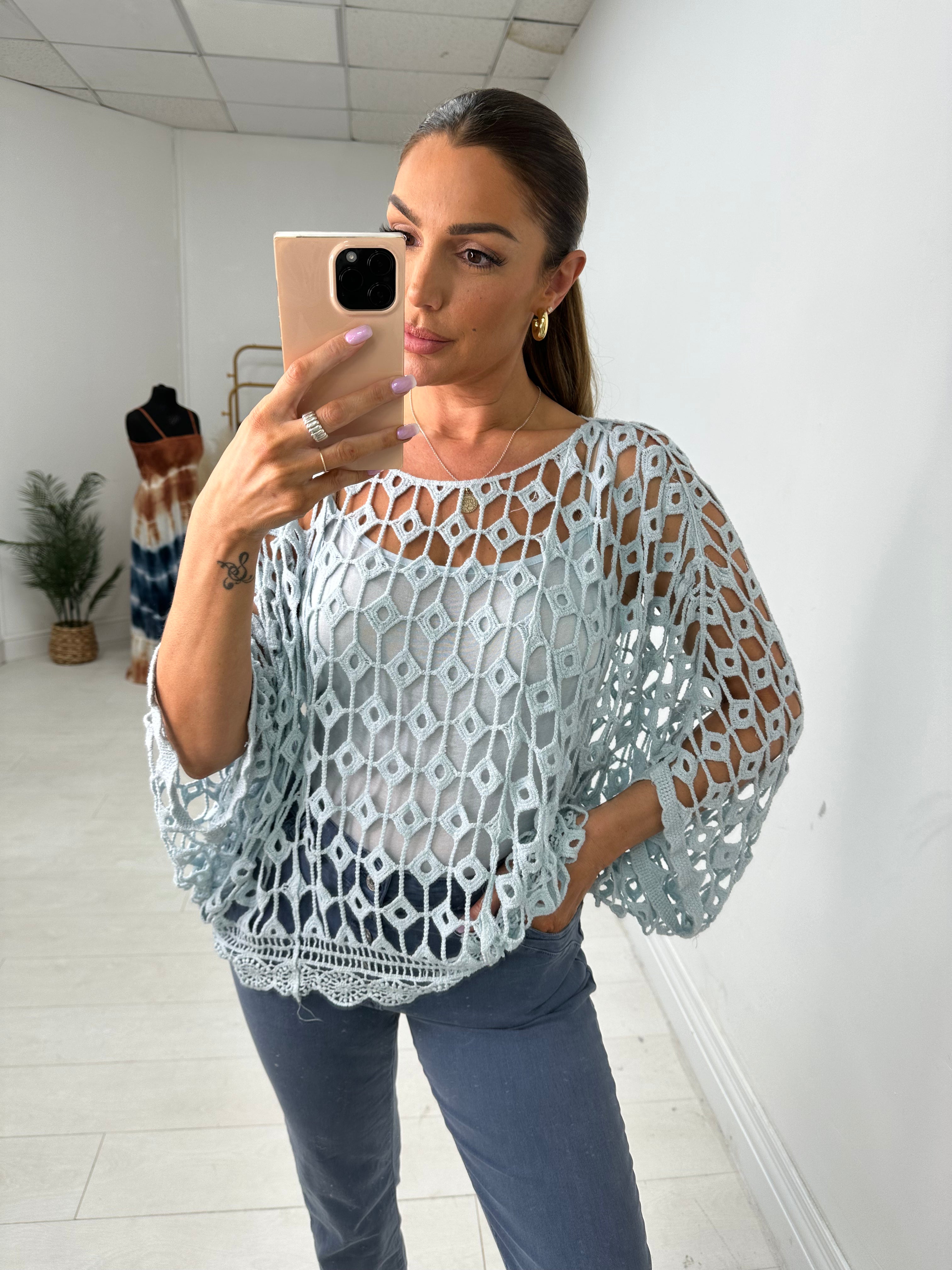 Queensland Crochet Batwing Top