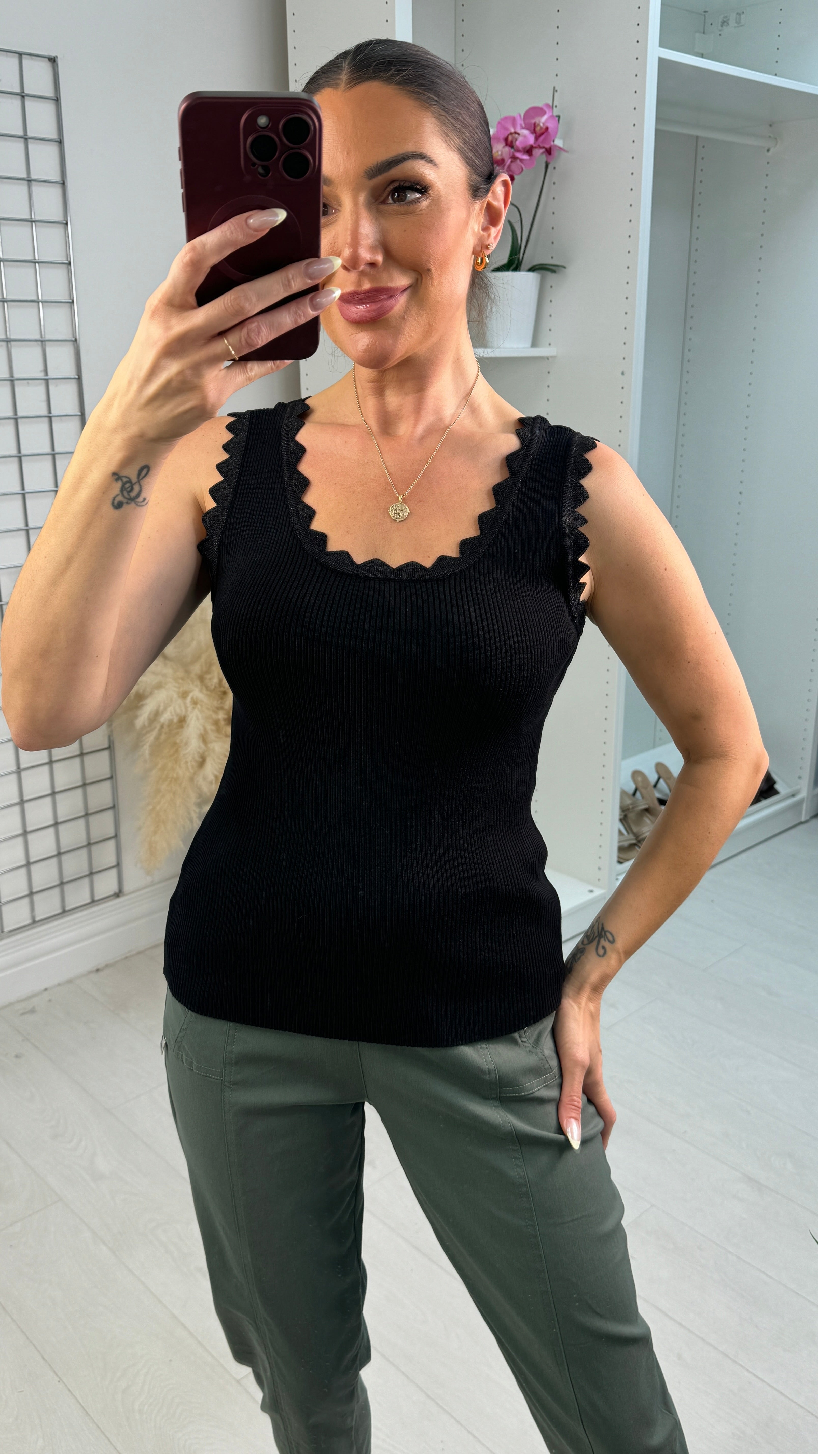 Moe Lurex Zig Zag Trim Vest