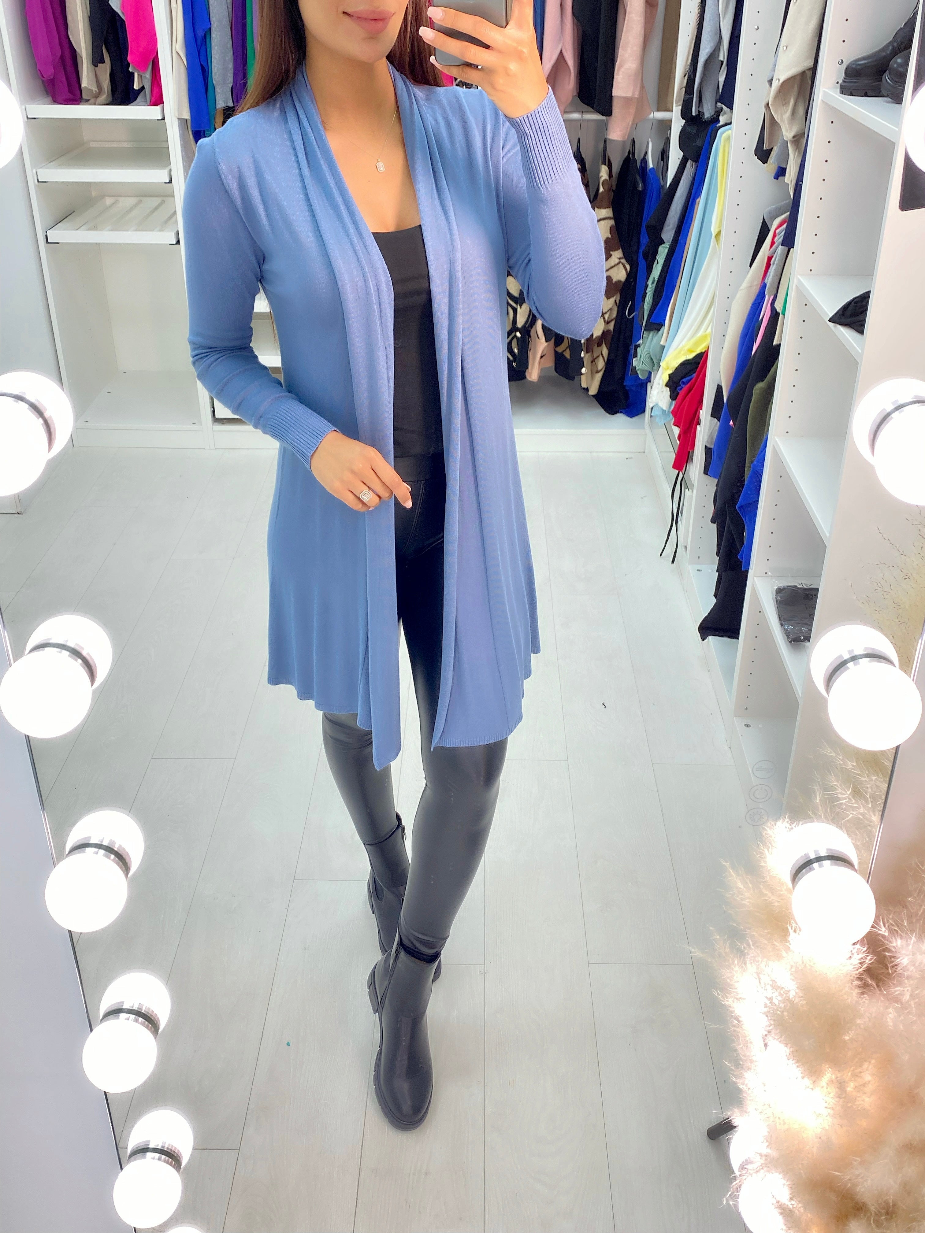 Rosa Lightweight Drape Open Front Cardigan