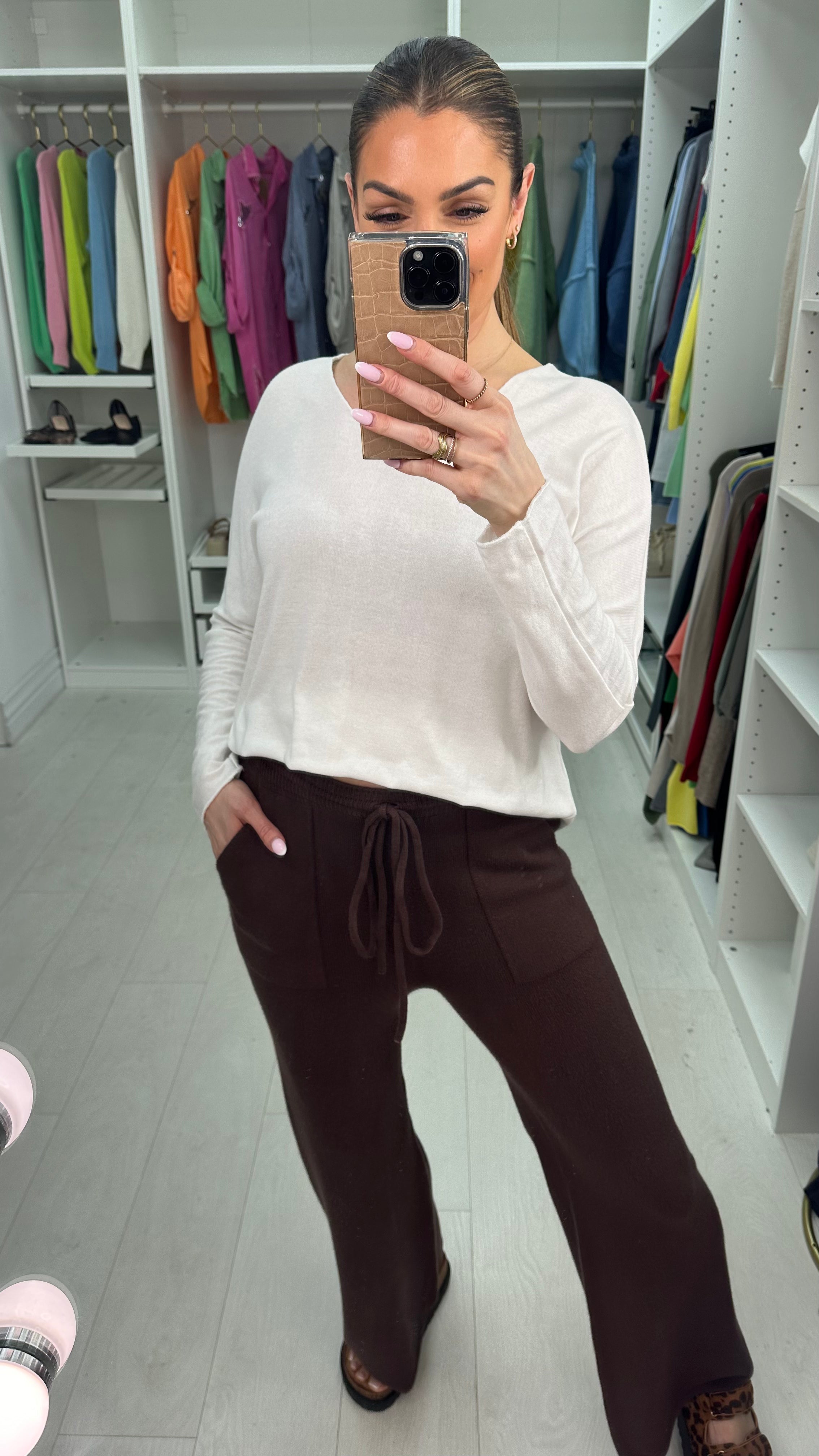 Alisha Plain Soft Knit Trousers
