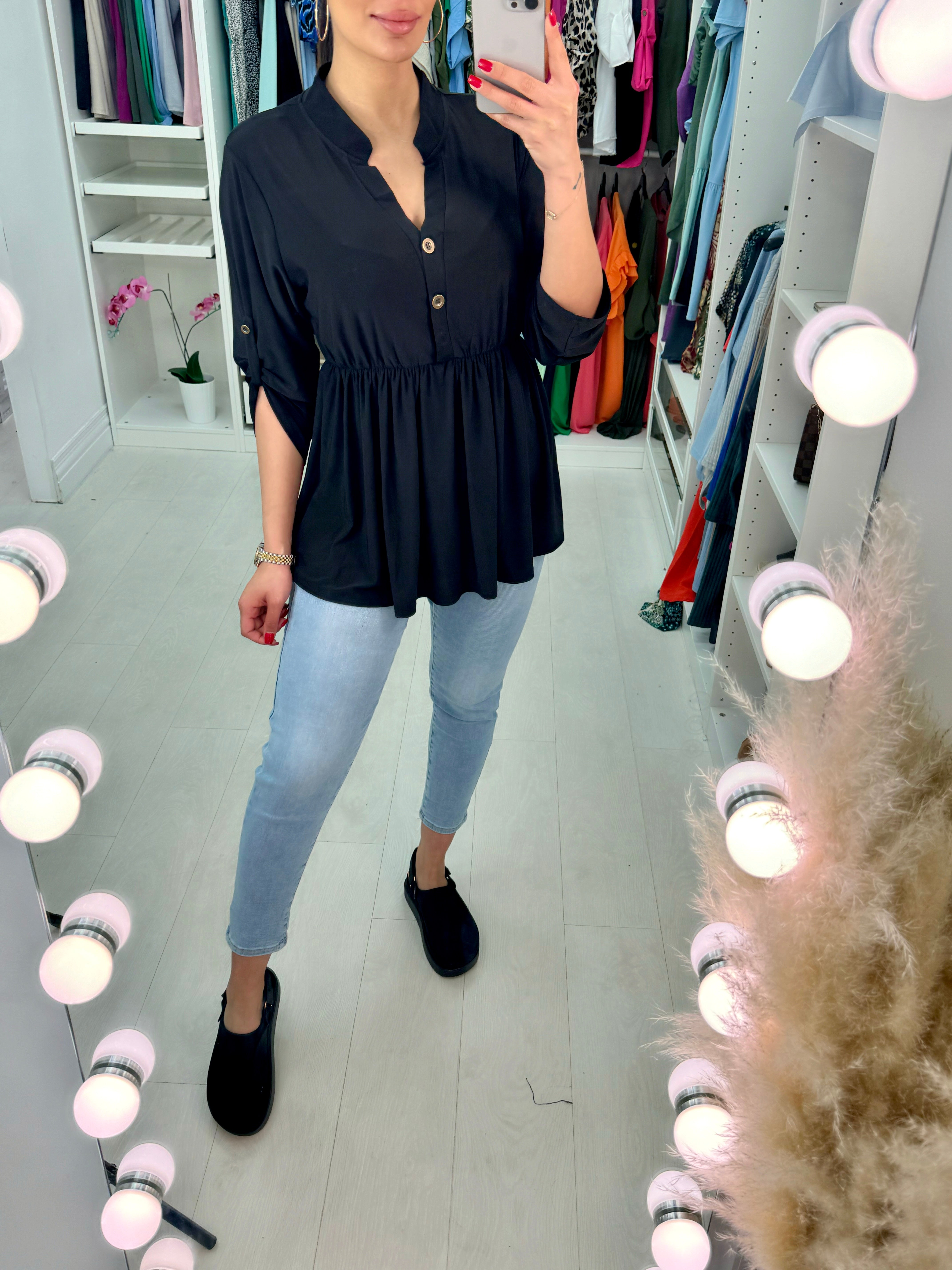 Daren Plain Stretch Slinky Top