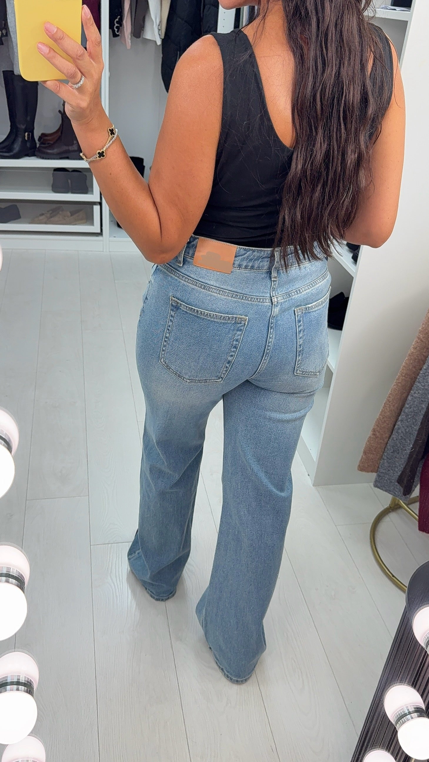 Rachelle High Waisted Straight Leg Jeans