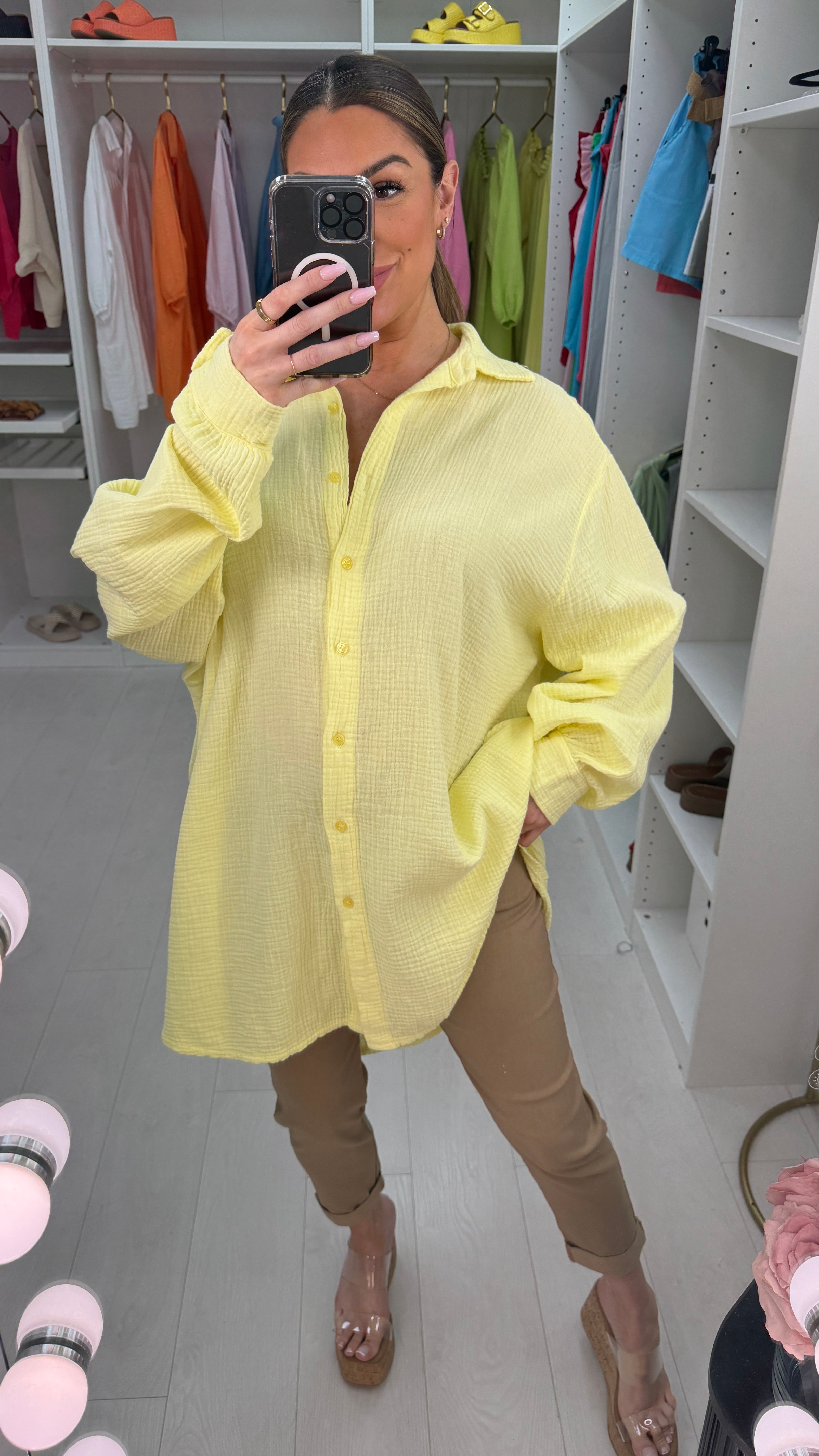 Cielo Loose Fit Cheesecloth Shirt