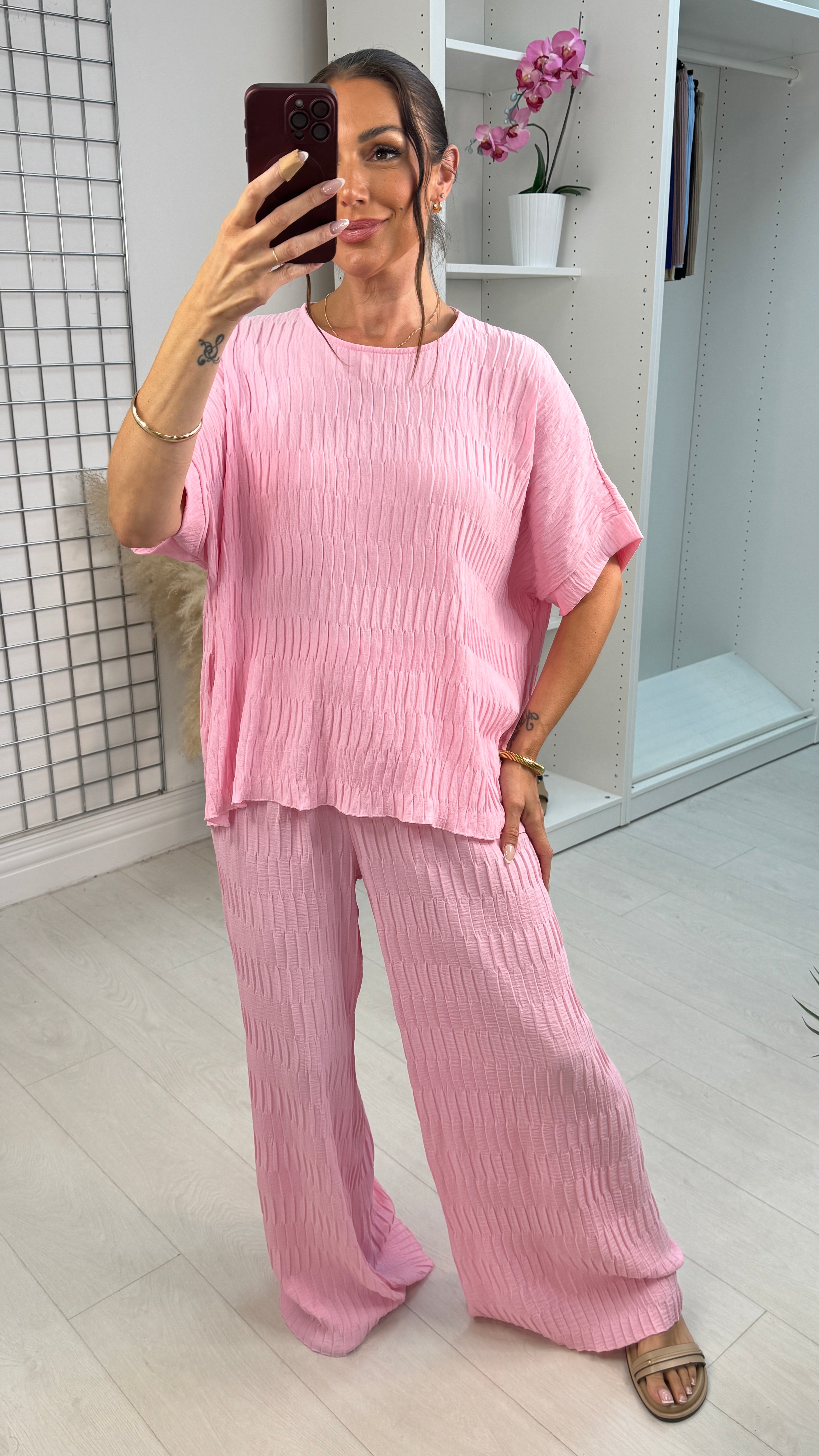 Reina Textured Loose Fit Co-Ord Set
