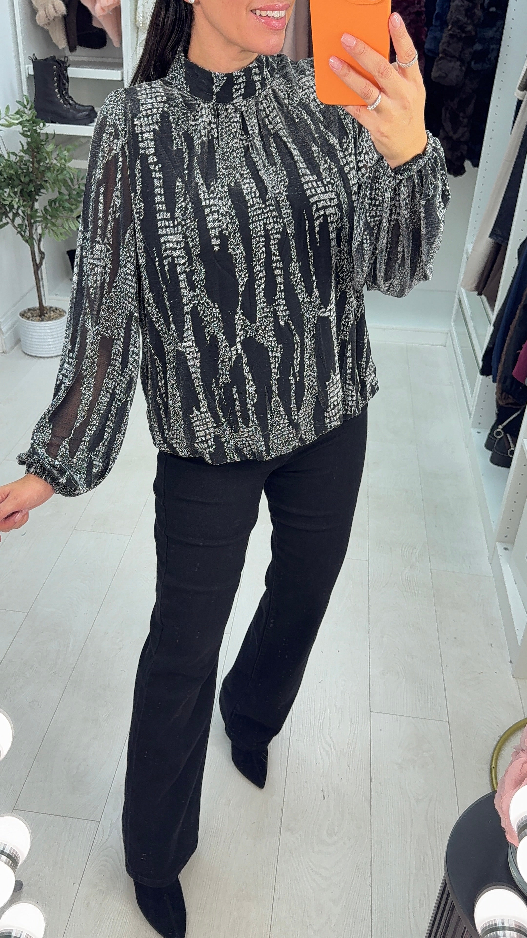 Aisling Sparkly High Neck Top