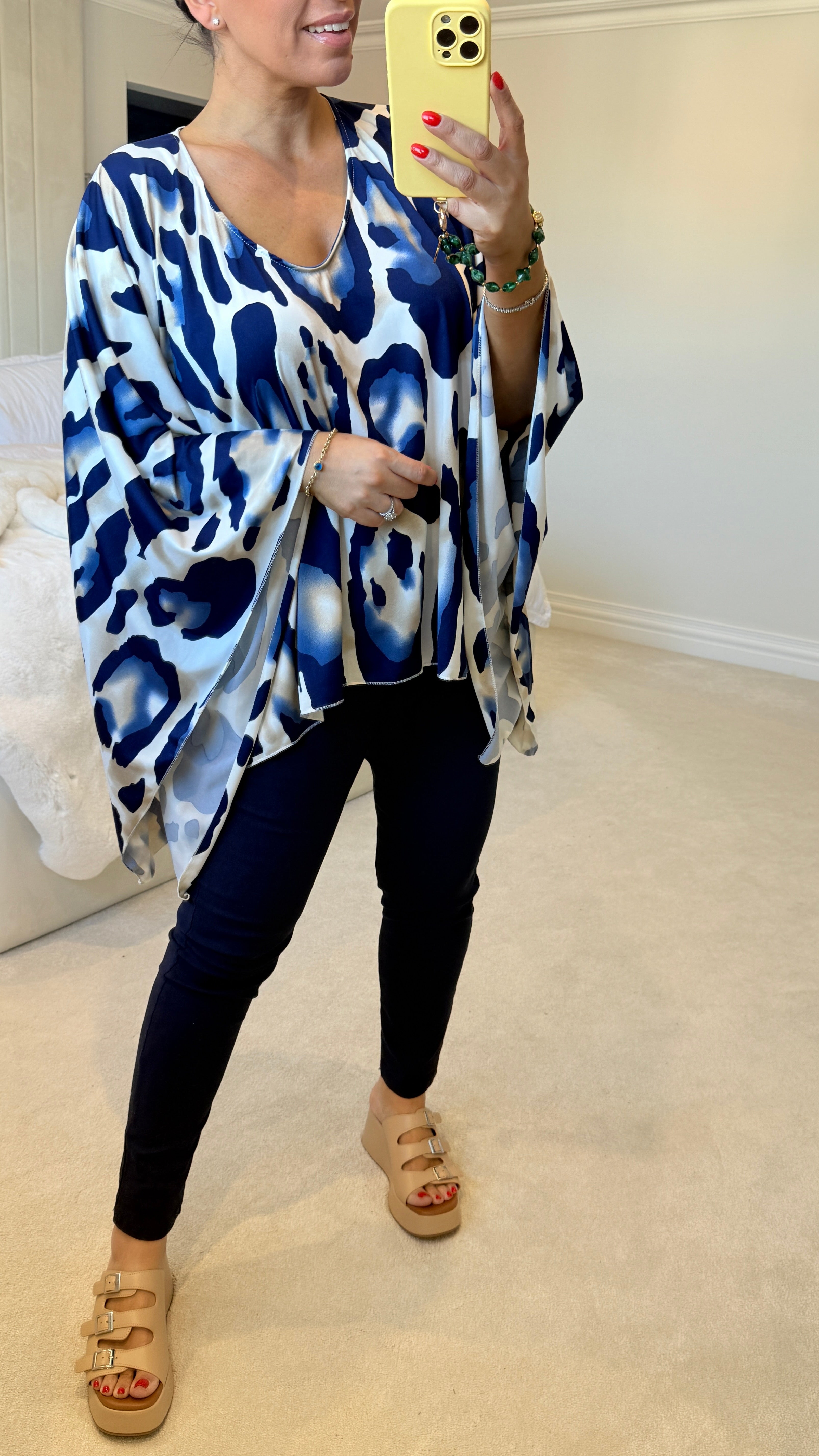 Elowen Leopard Print Loose Fit Asymmetric Top