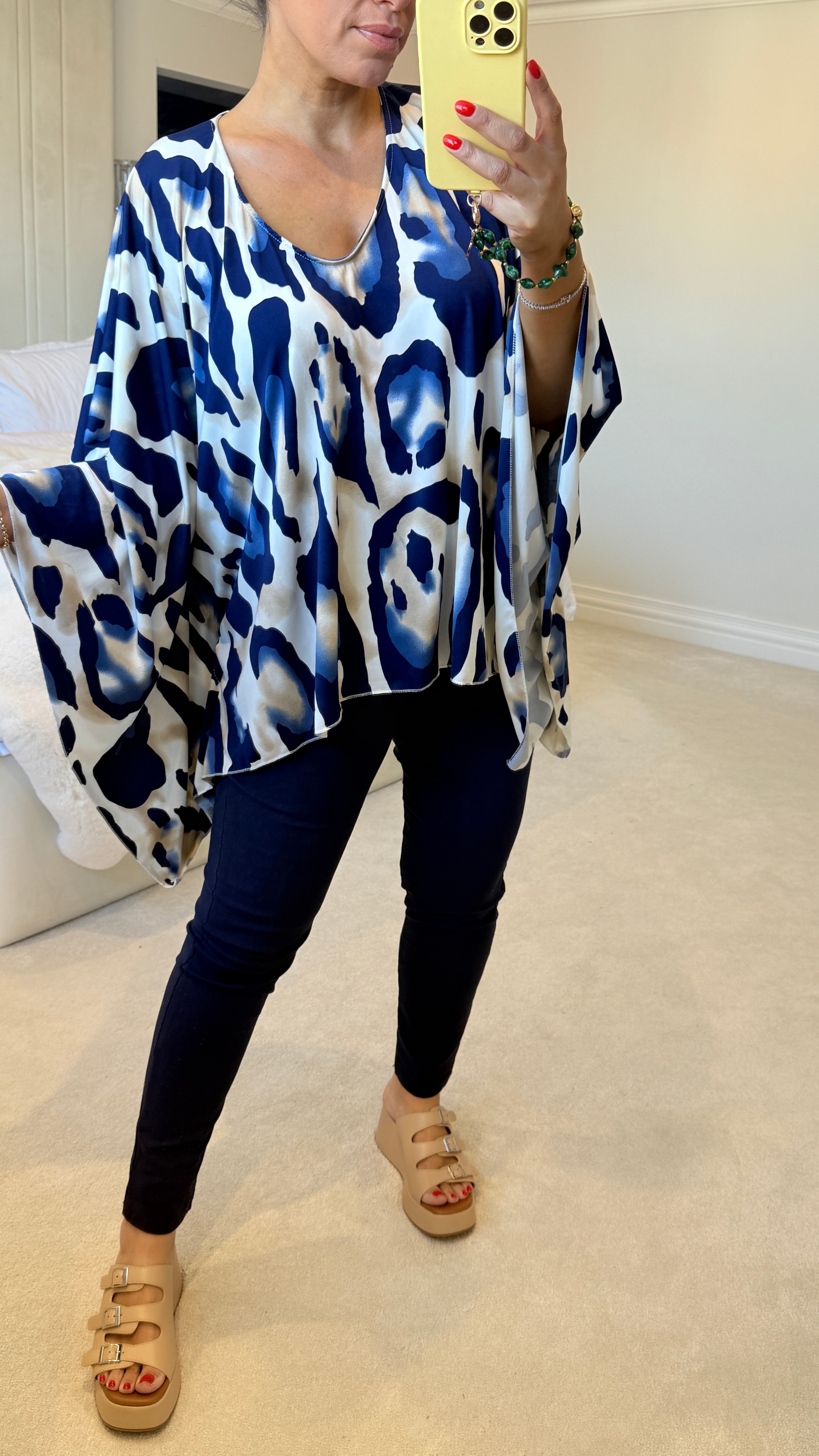 Elowen Leopard Print Loose Fit Asymmetric Top