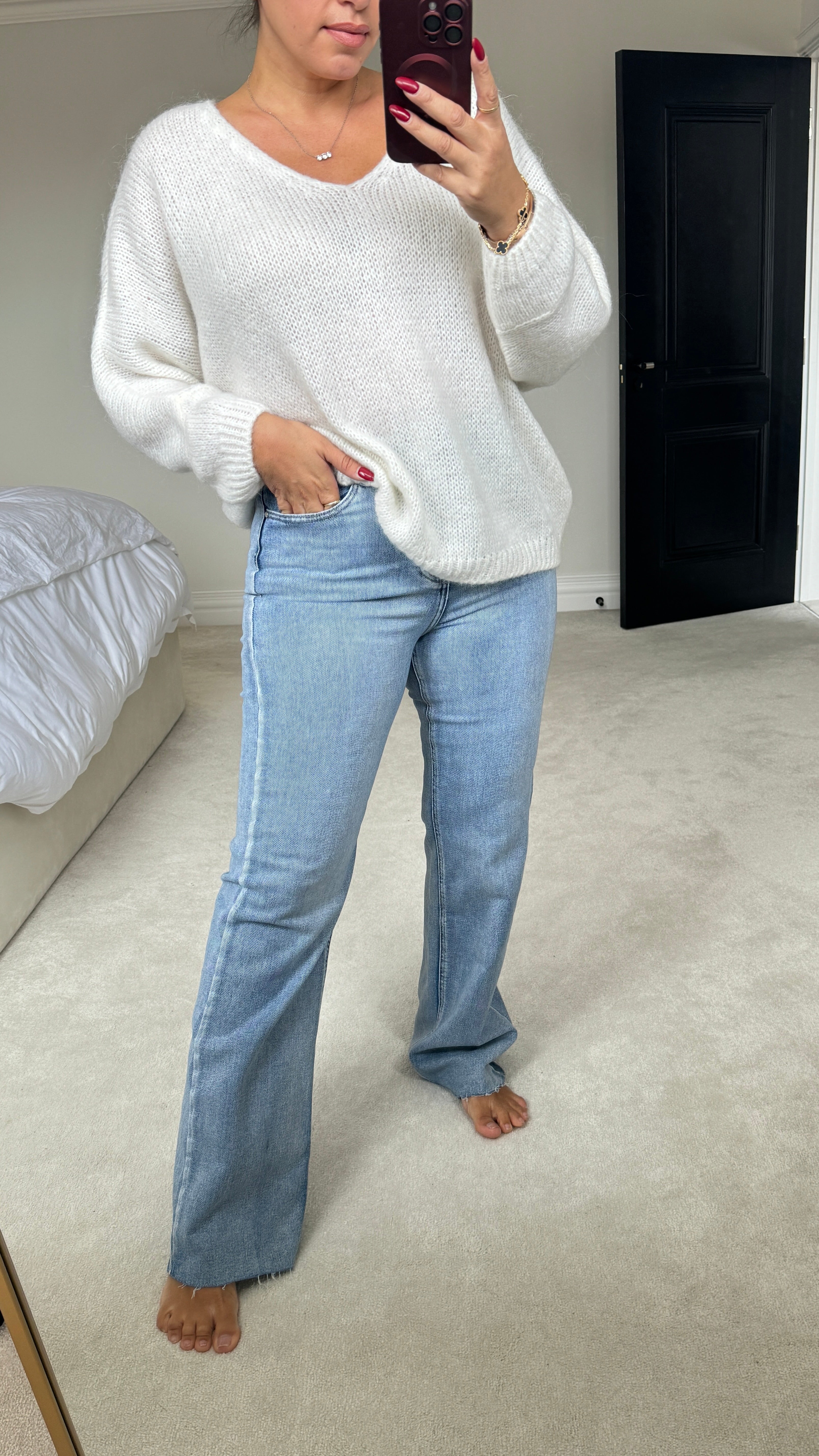 Demzel High Waist Straight Leg Jeans