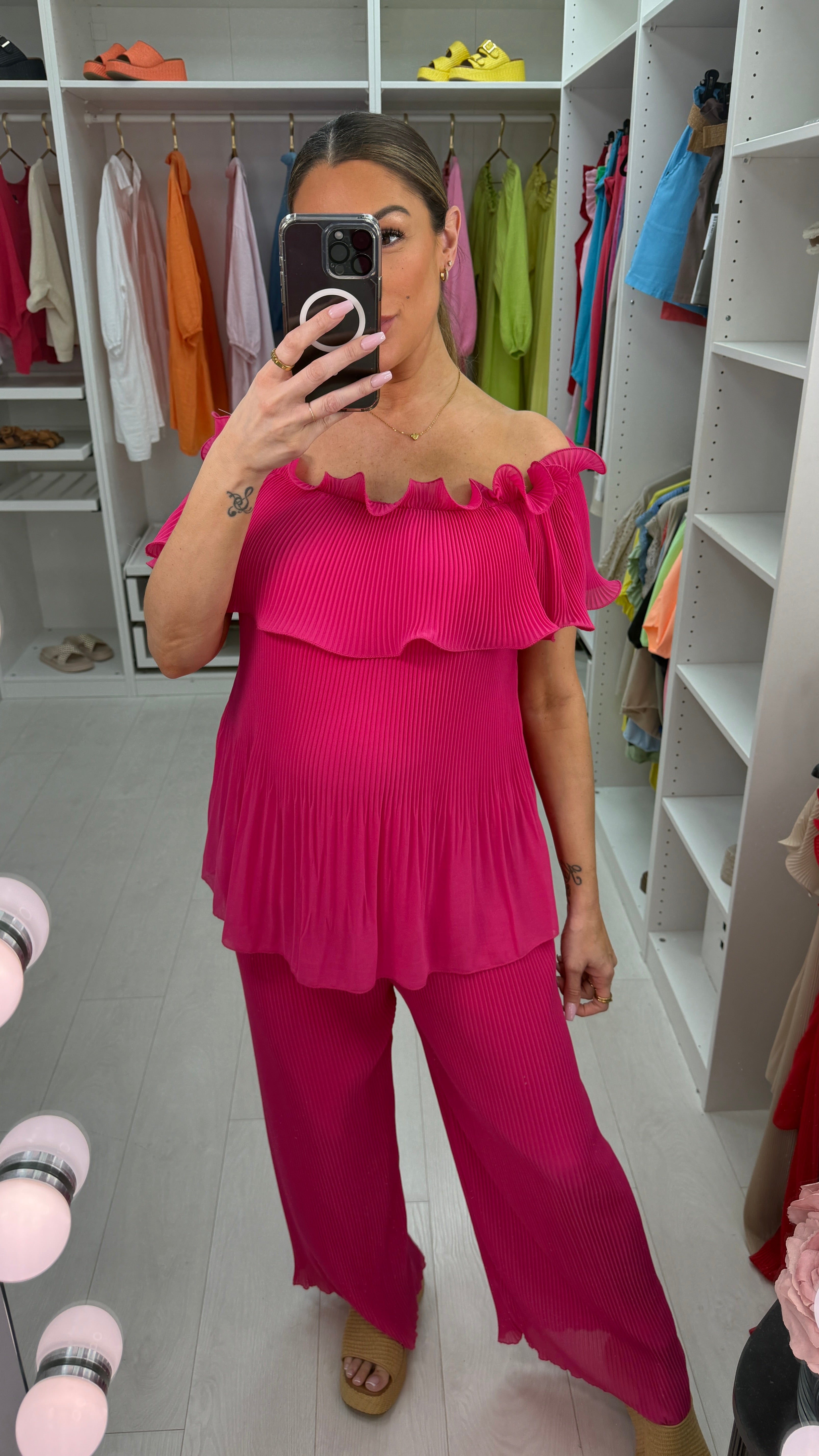 Skyla Ruffle Pleated Co-Ord Set