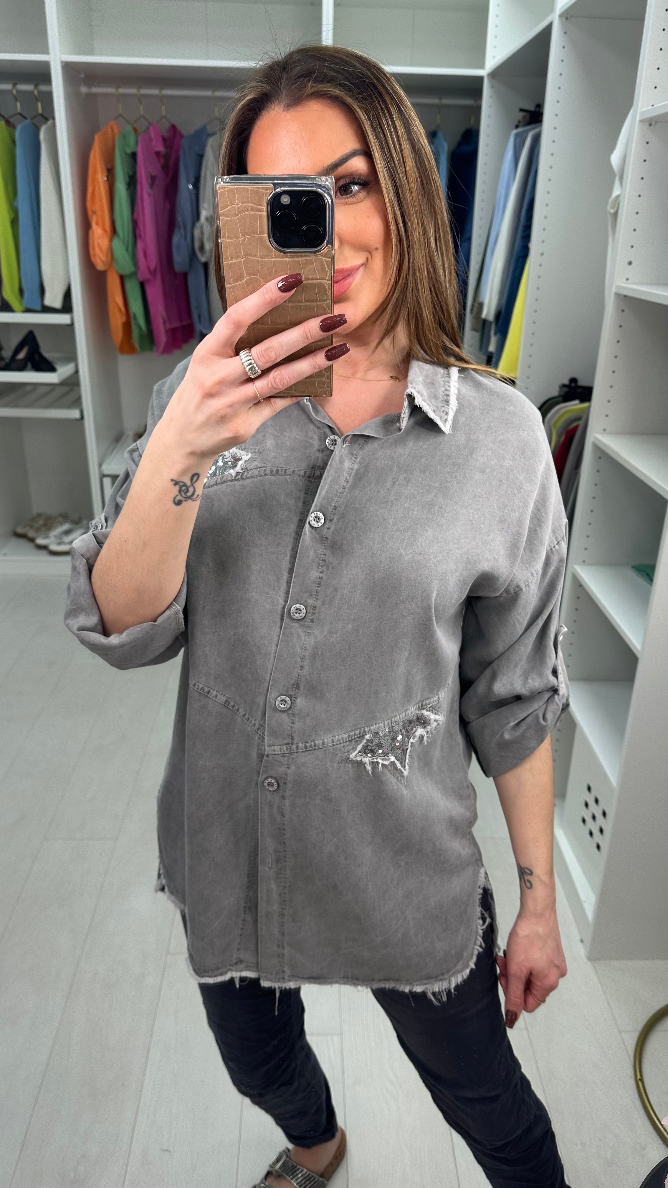 Mona Sequin Star Lightweight Shirt