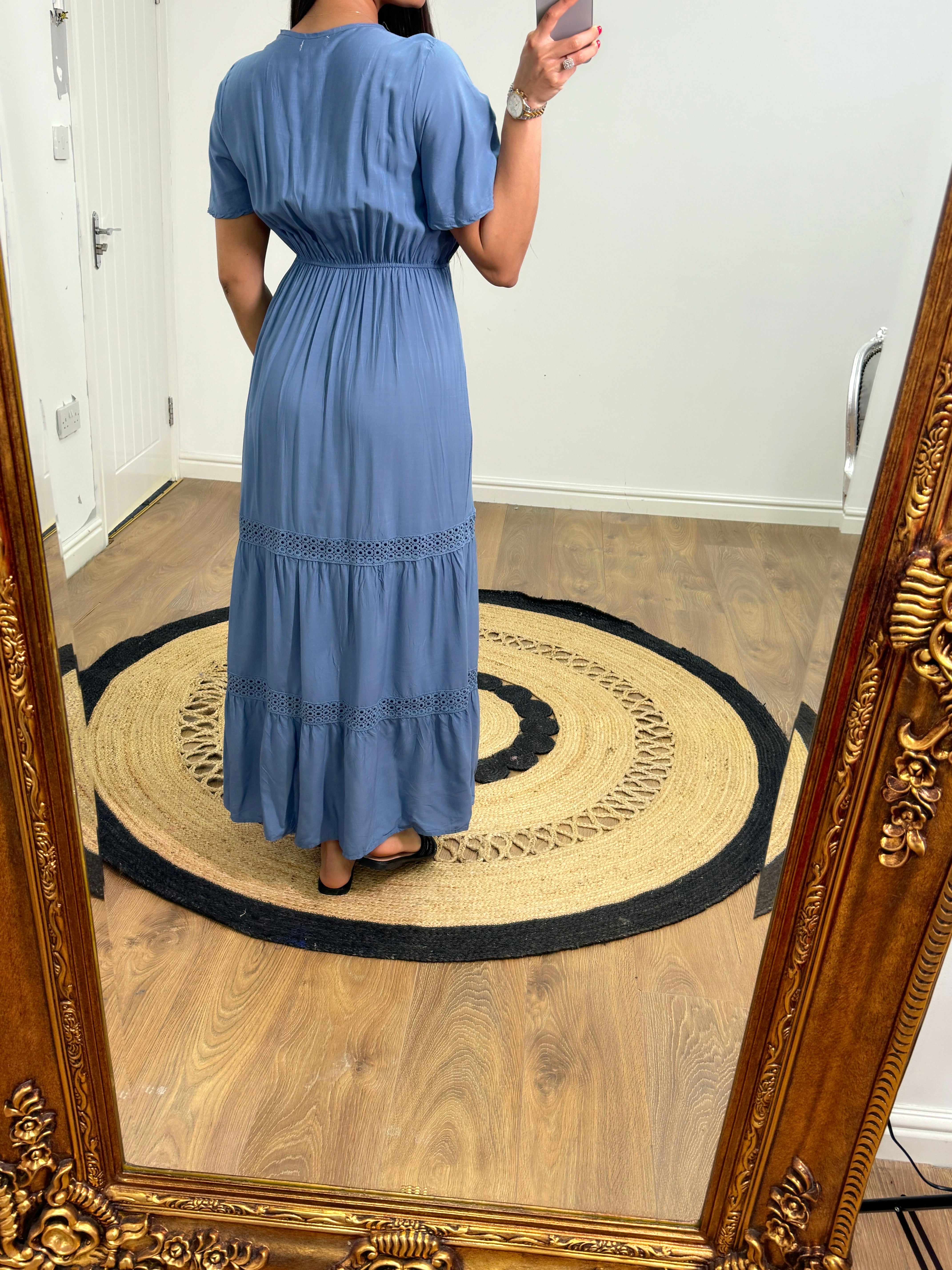 Cristi Crochet Detail Maxi Dress