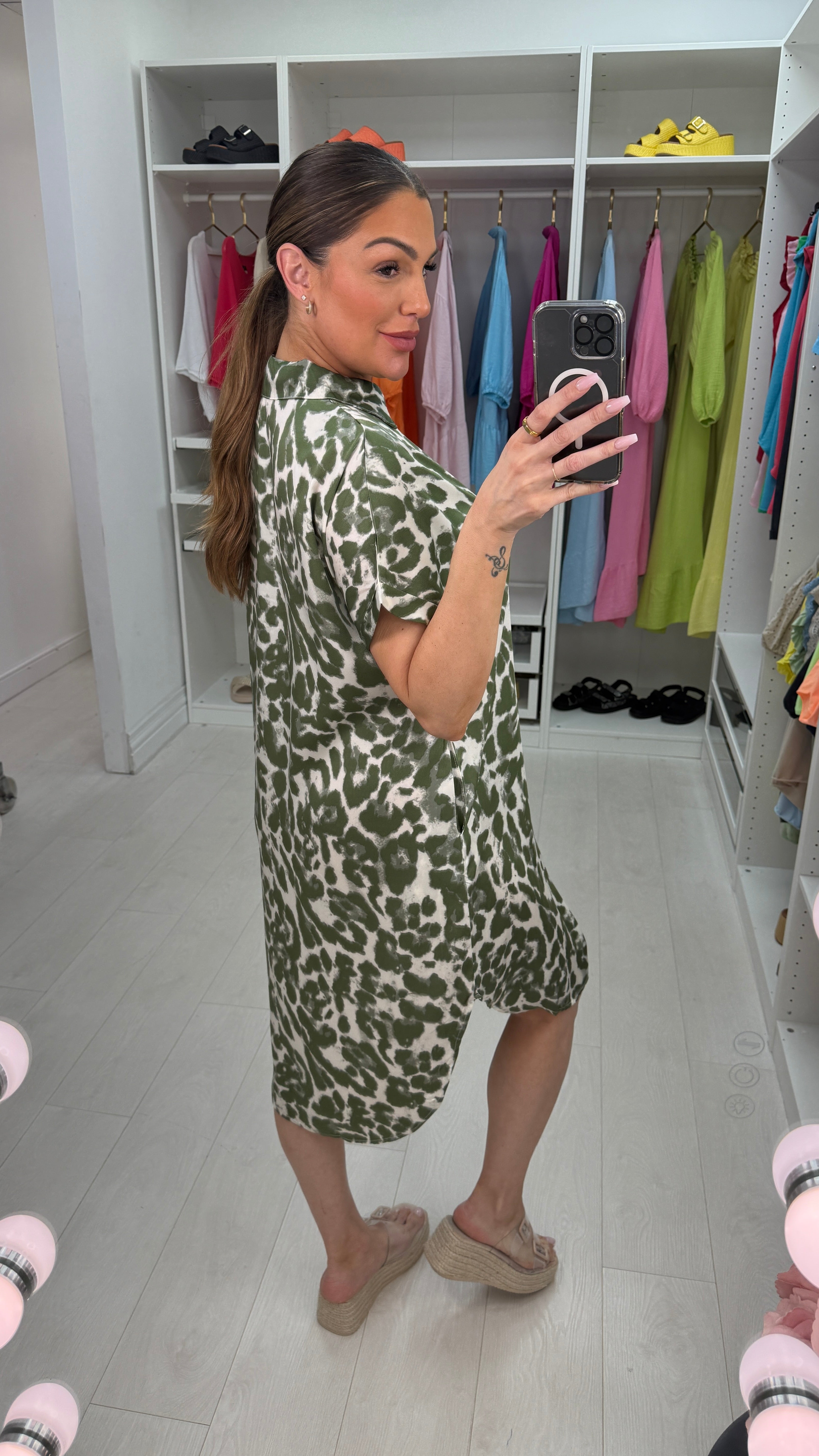 Carolina Leopard Print Midi Dress