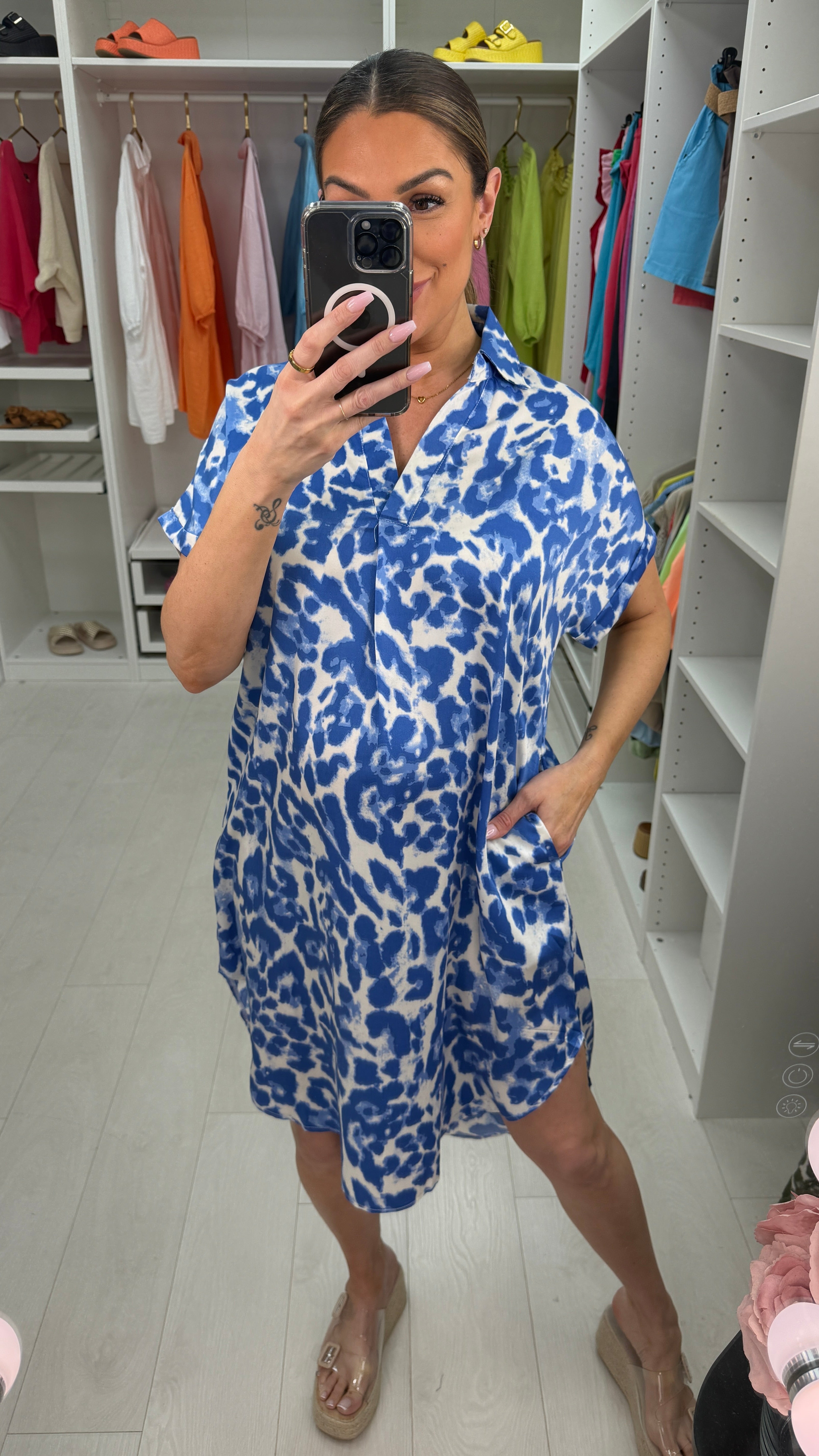 Carolina Leopard Print Midi Dress