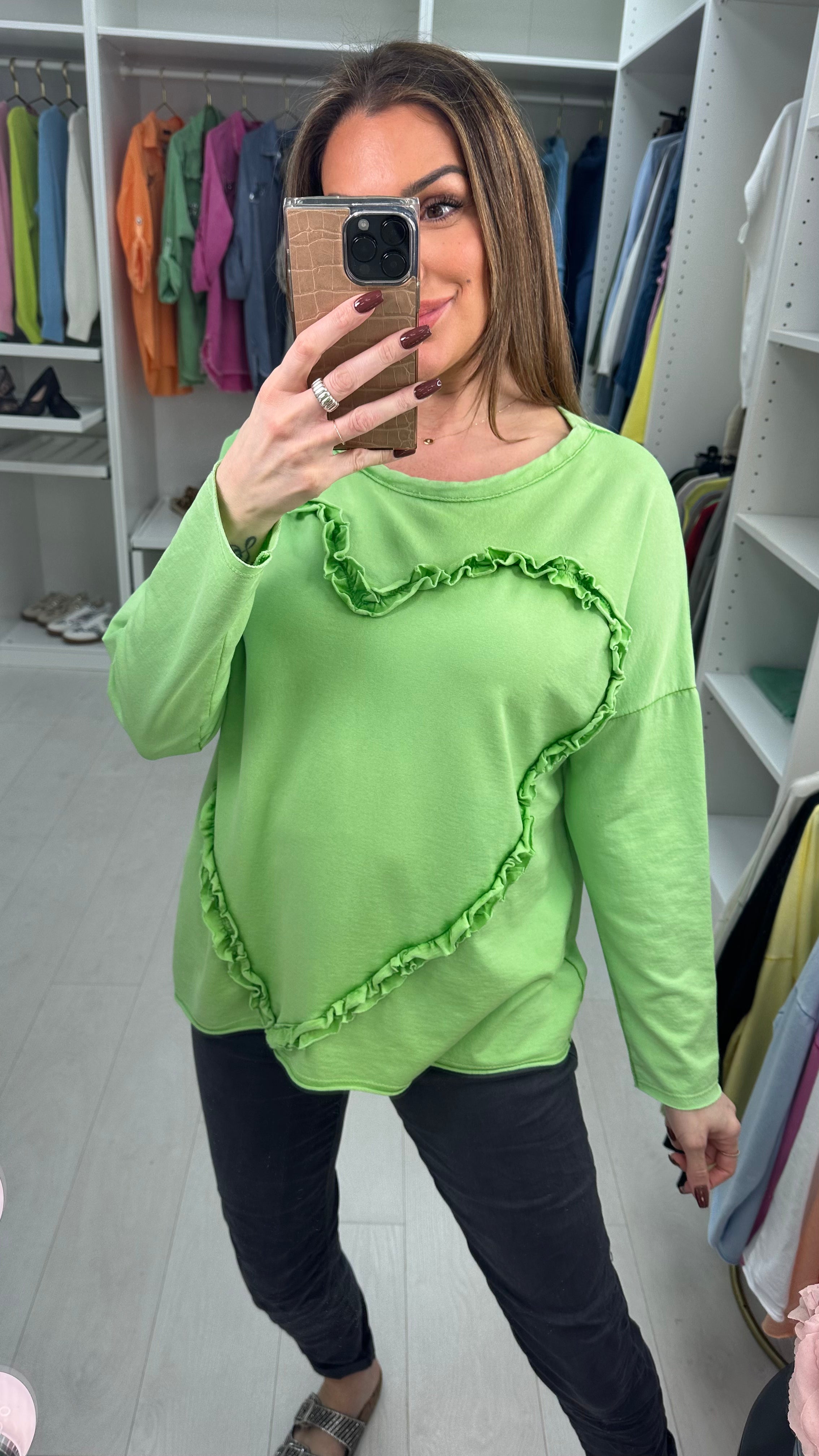 Amisha Ruffle Heart Detail Top