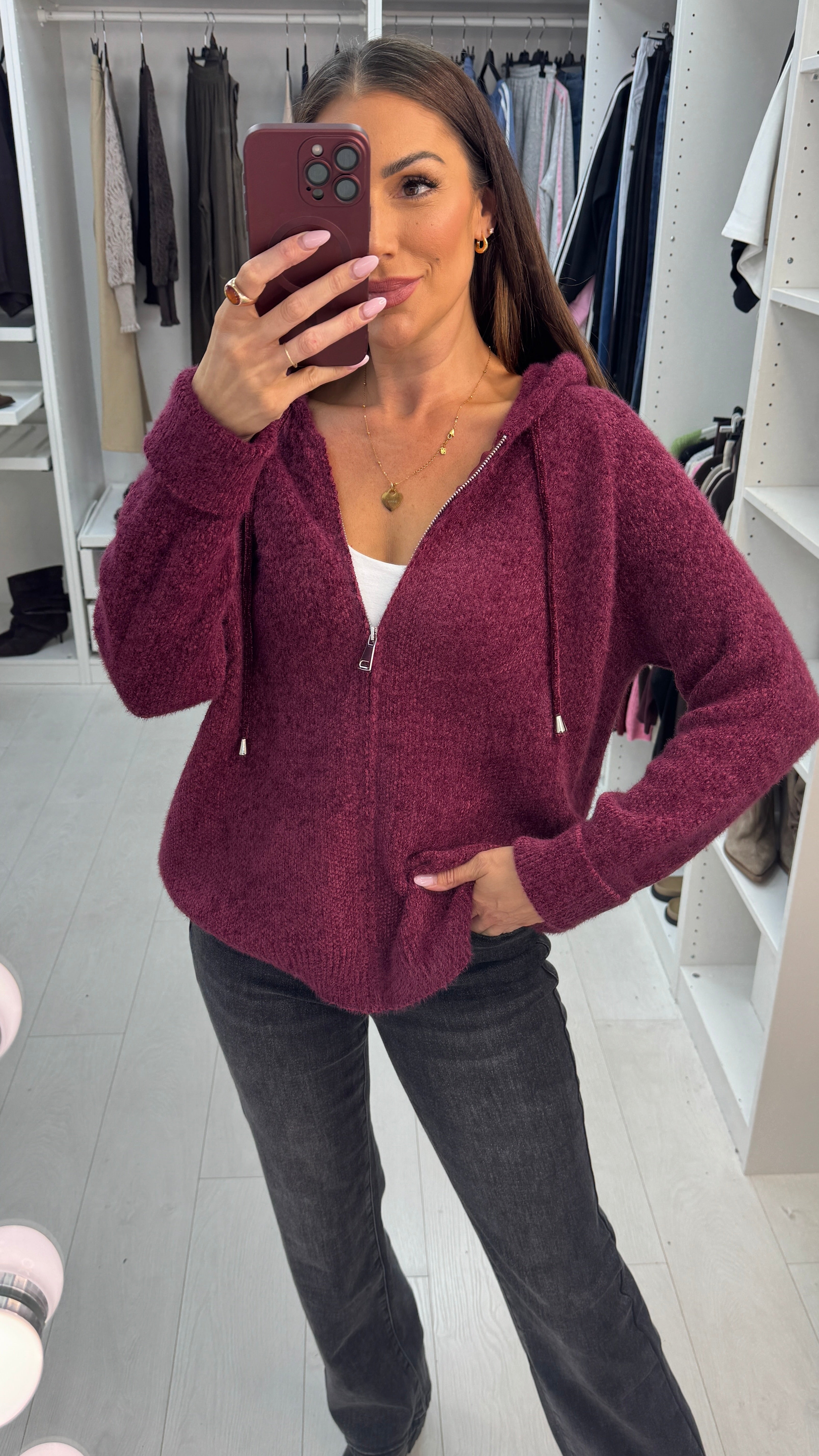 Gemma Super Soft Zip Front Hoodie