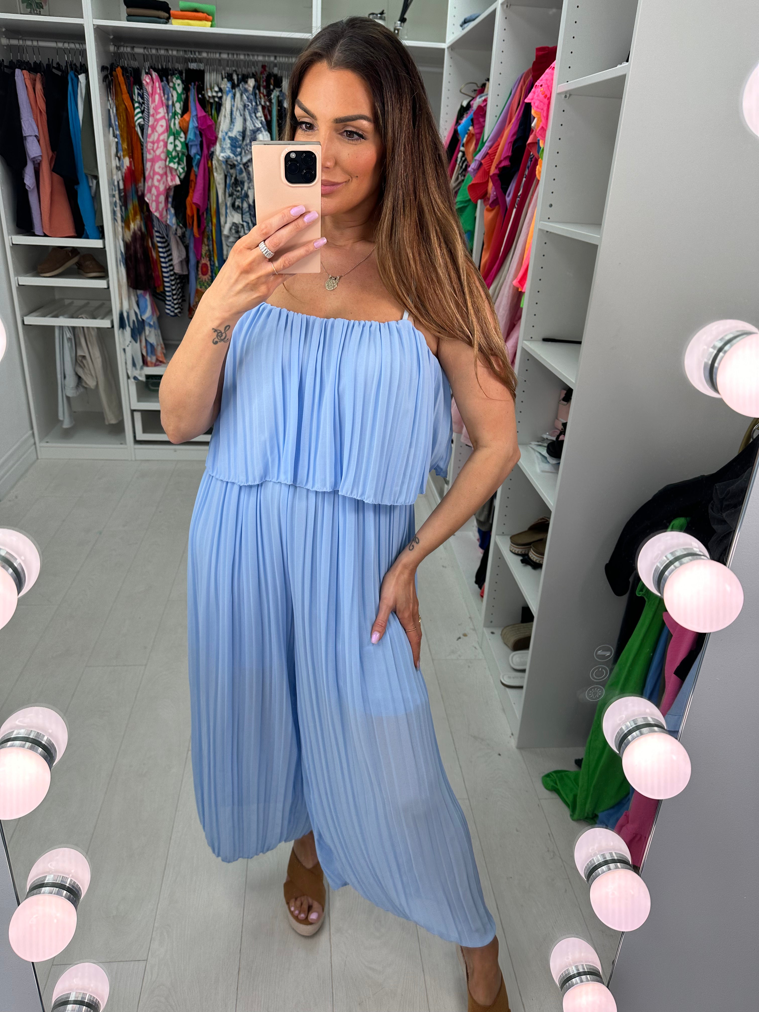 Reece Pleated Double Layer Jumpsuit