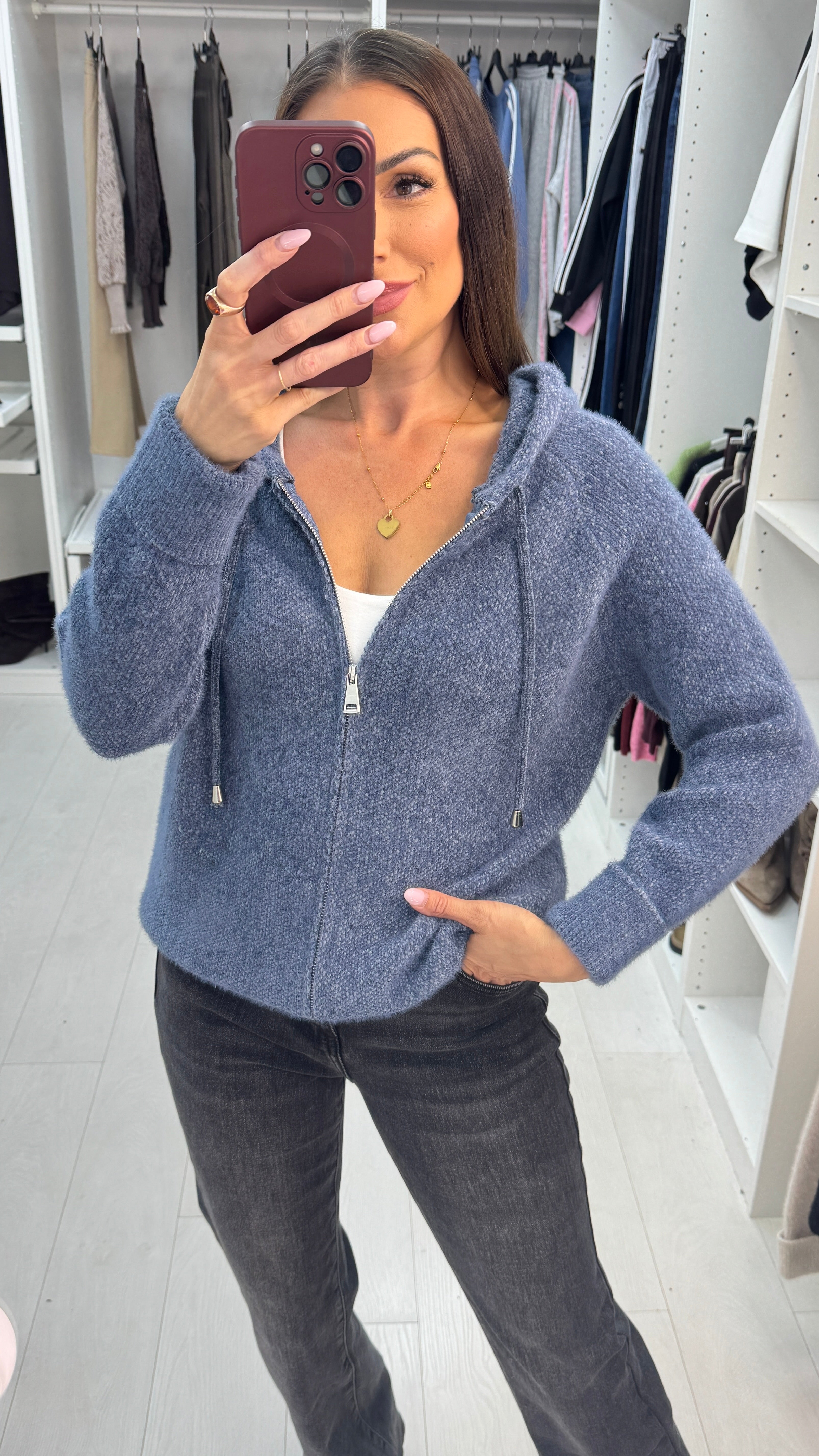 Gemma Super Soft Zip Front Hoodie