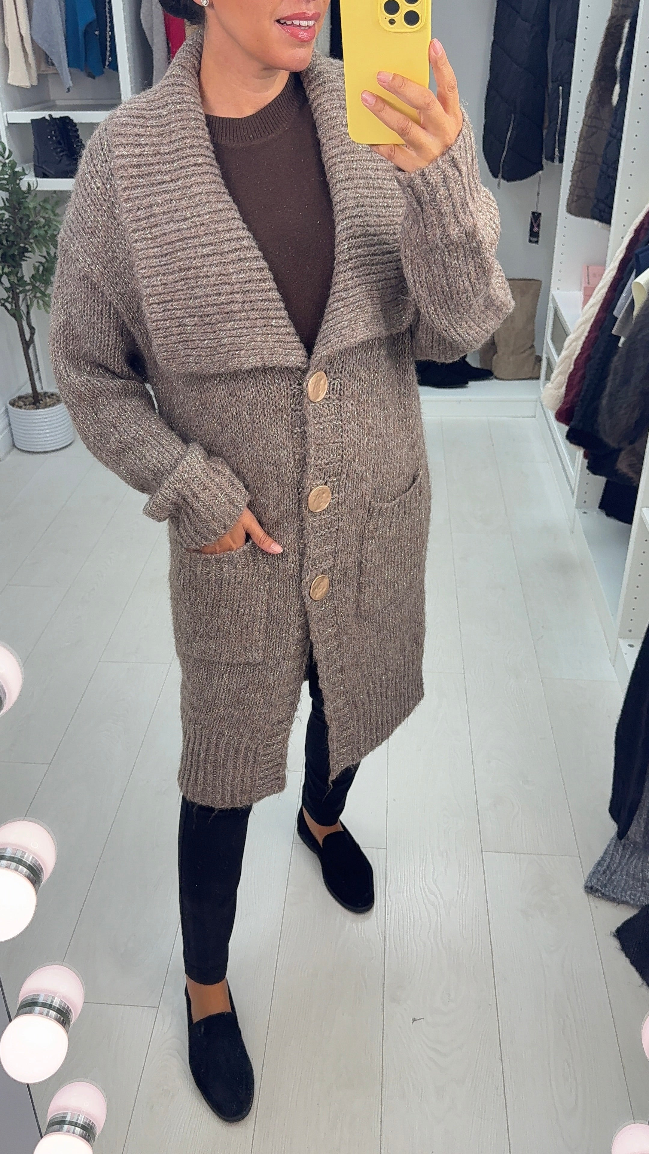 Reyna Super Soft Button Closure Longline Cardigan