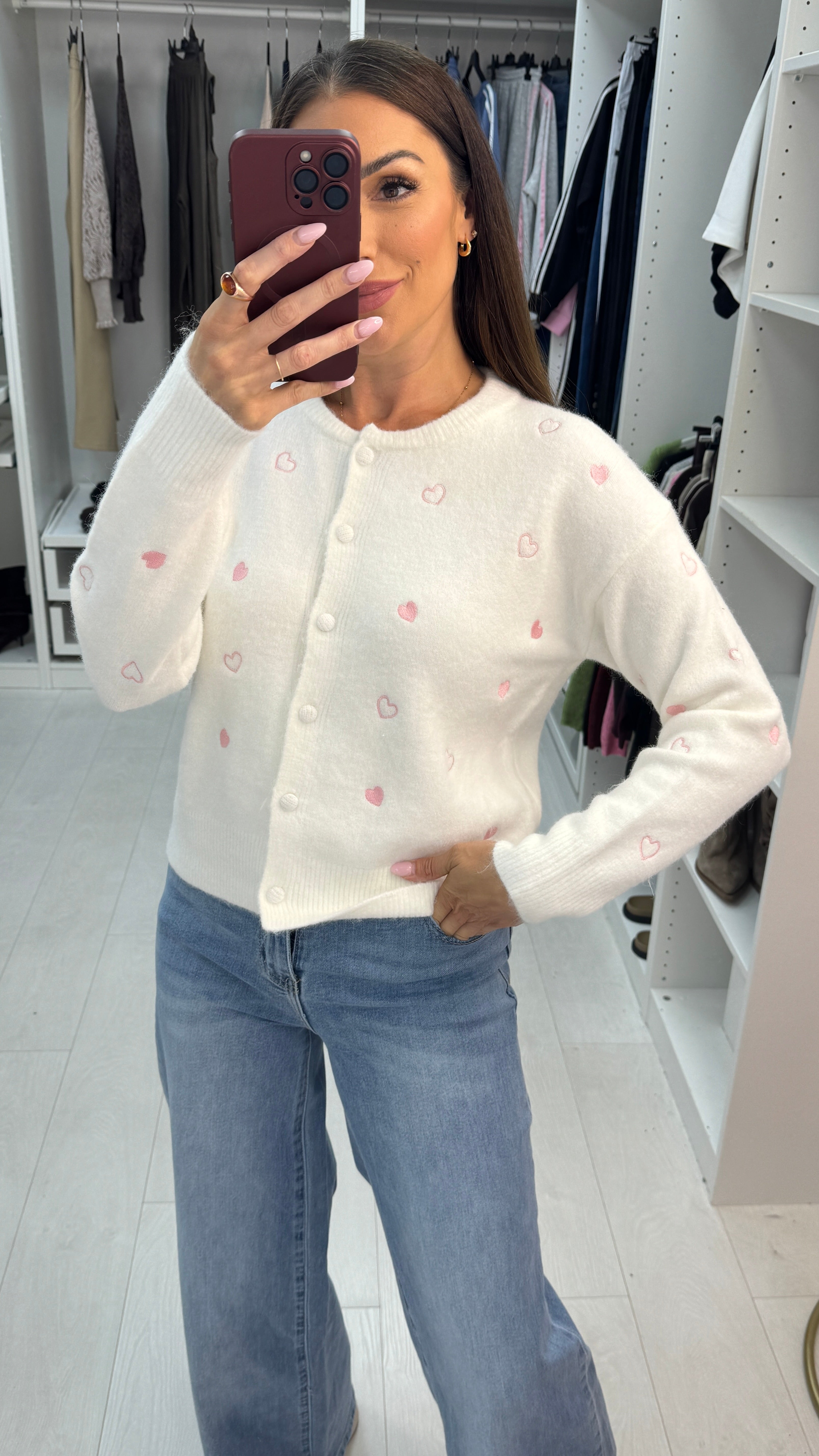 Rielle Heart Detail Cardigan