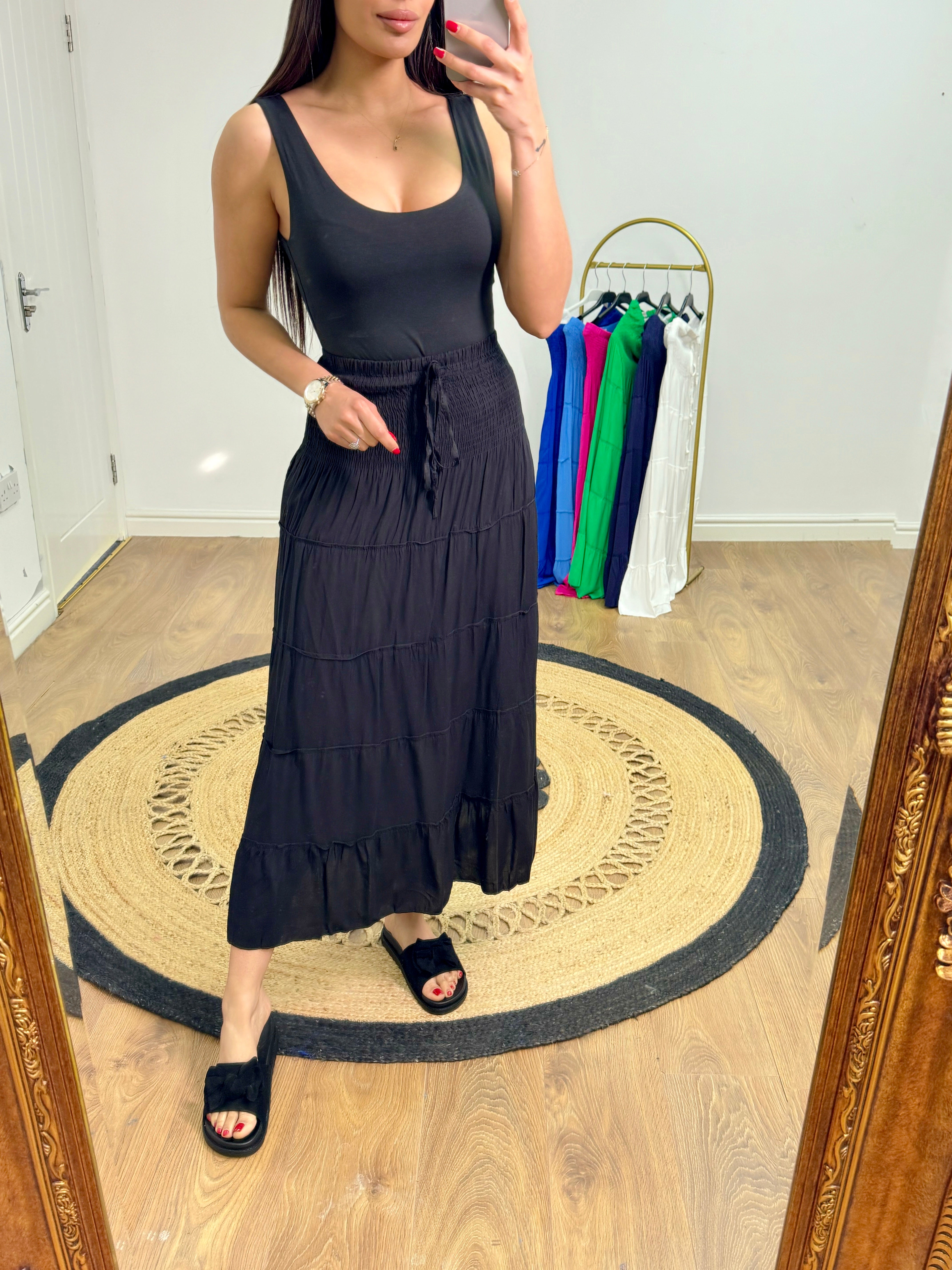 Brisa Flowy Elasticated High Waist Skirt