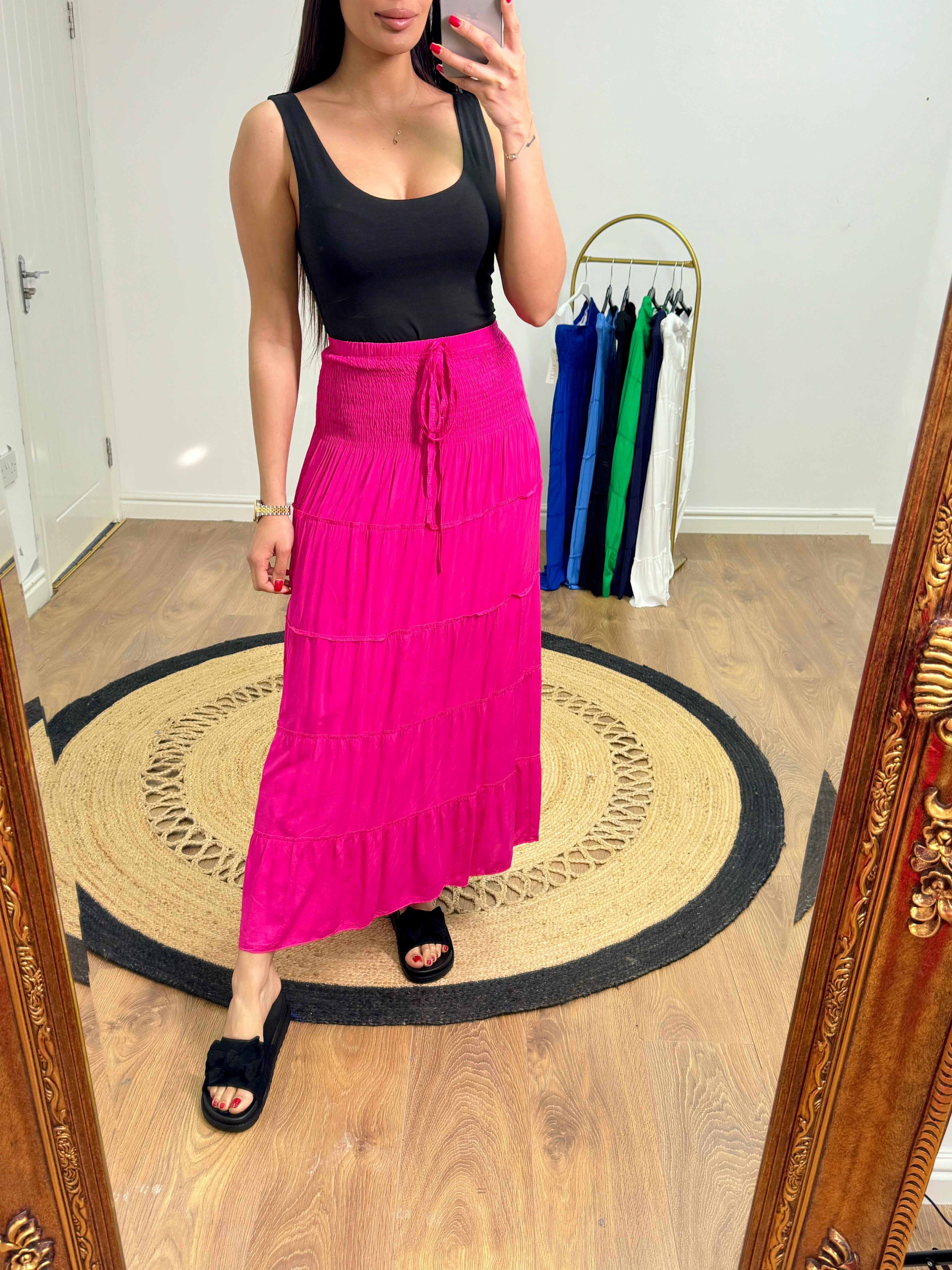 Brisa Flowy Elasticated High Waist Skirt