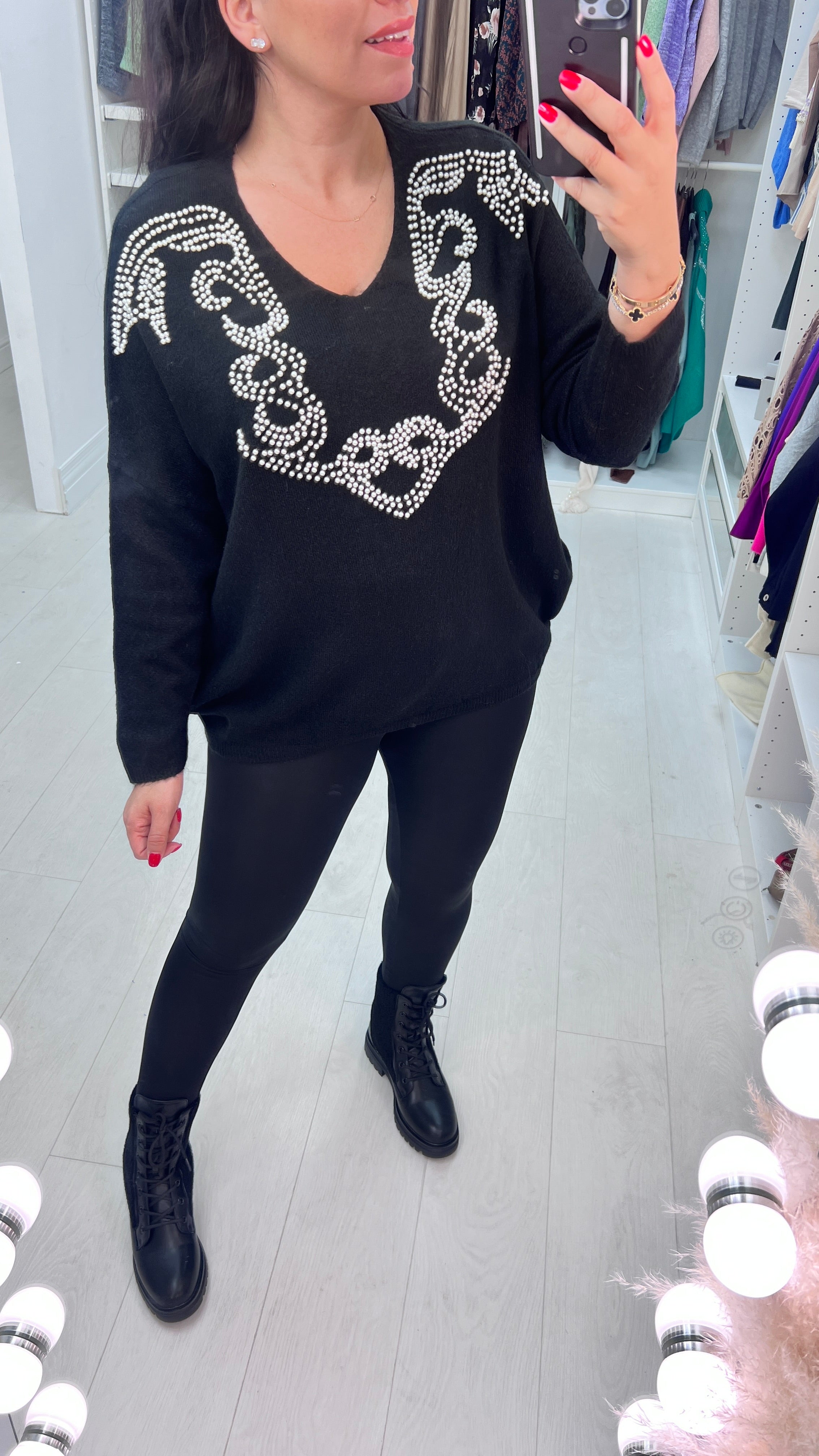 Elliz Pearl Detail Supersoft Jumper