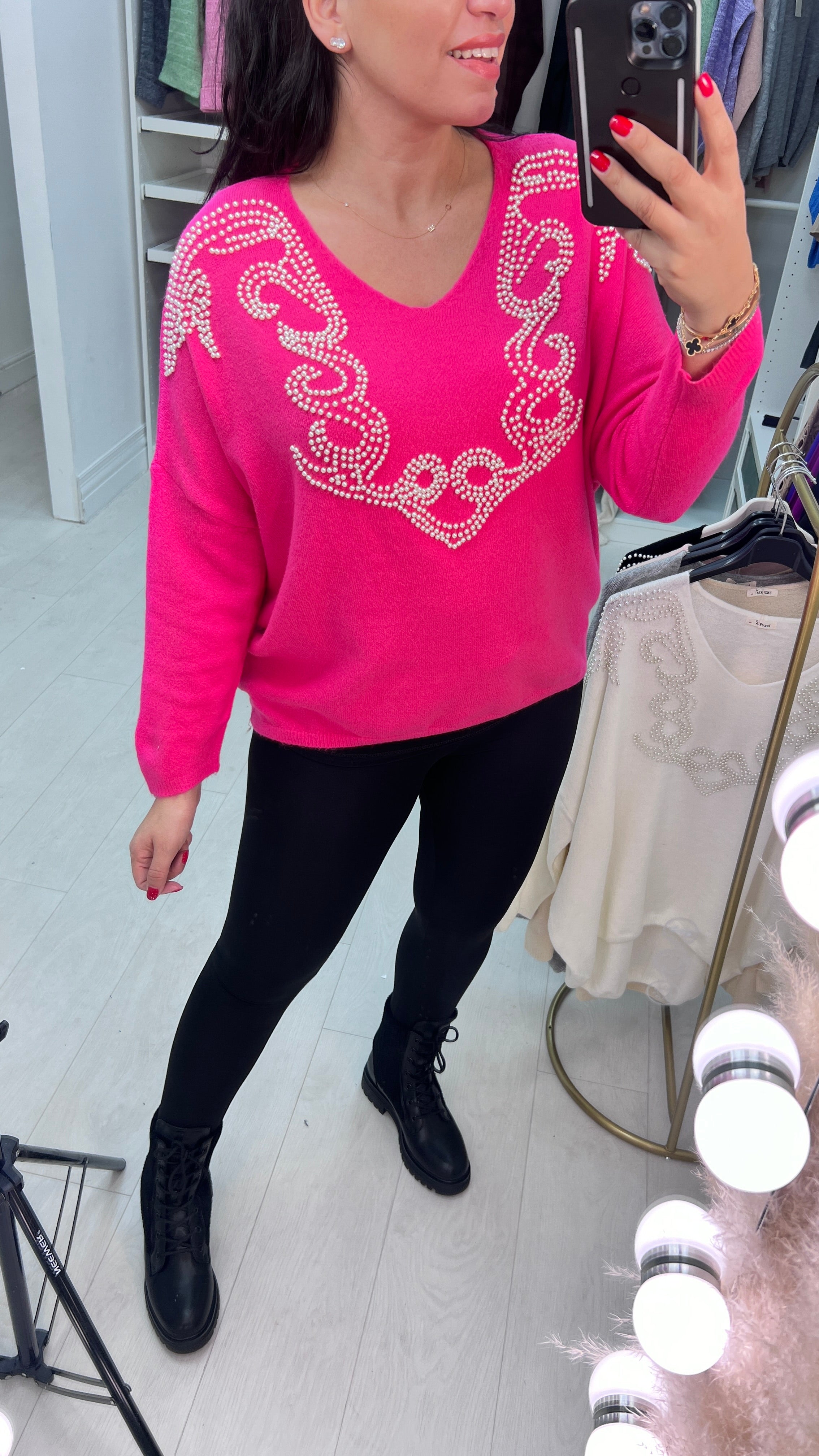 Elliz Pearl Detail Supersoft Jumper