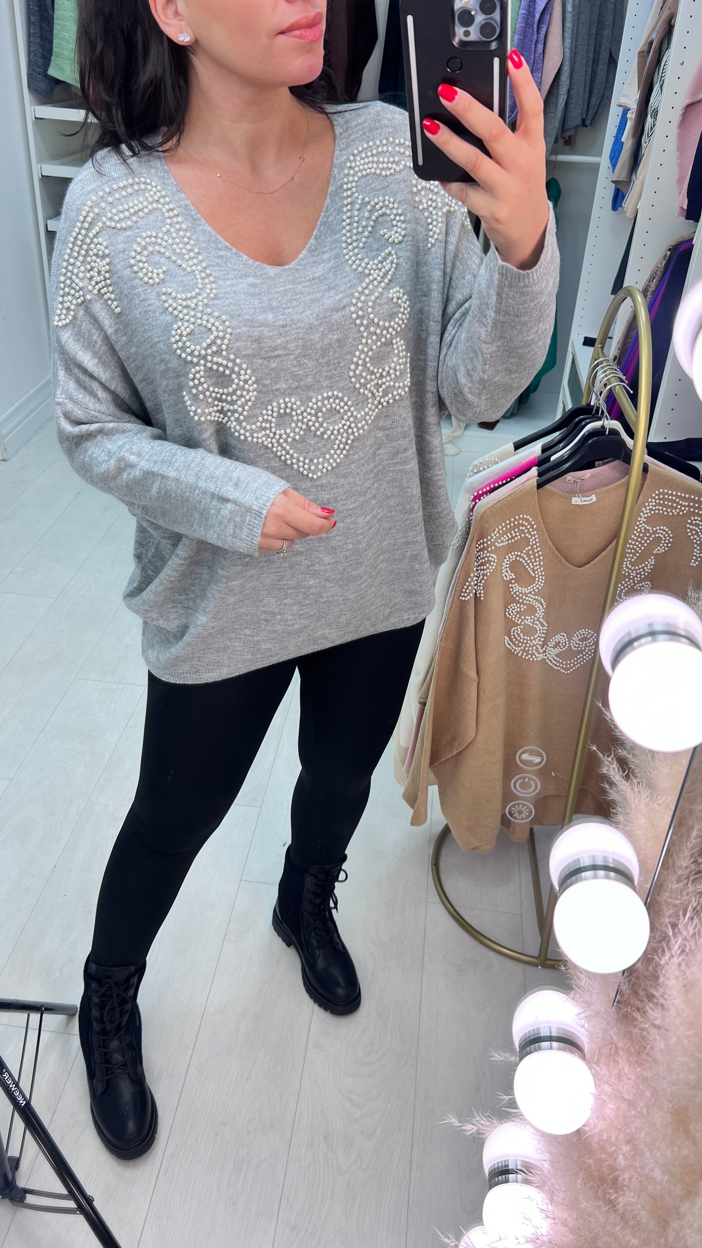 Elliz Pearl Detail Supersoft Jumper