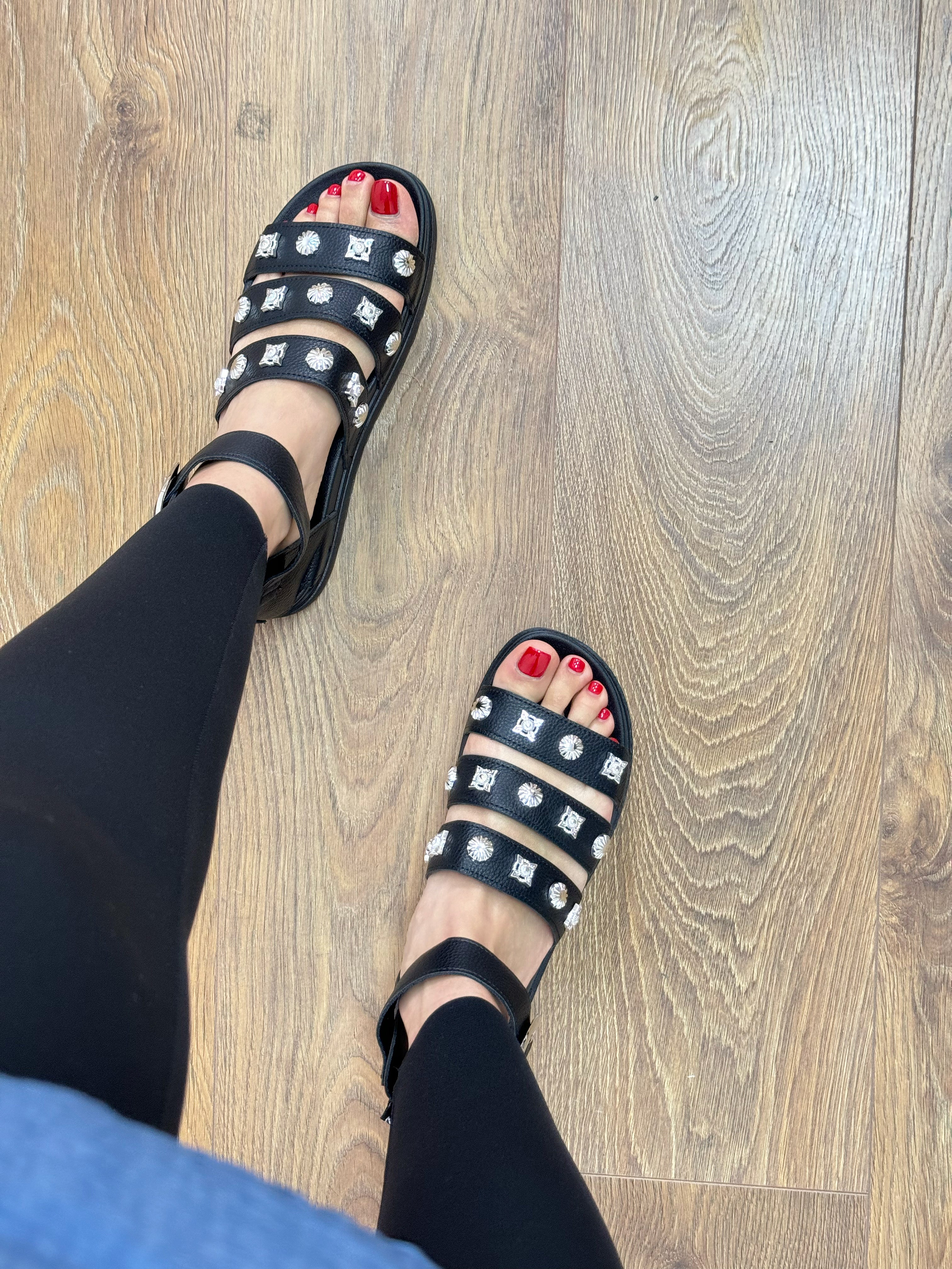 Jagger Triple Strap Pendant Sandals