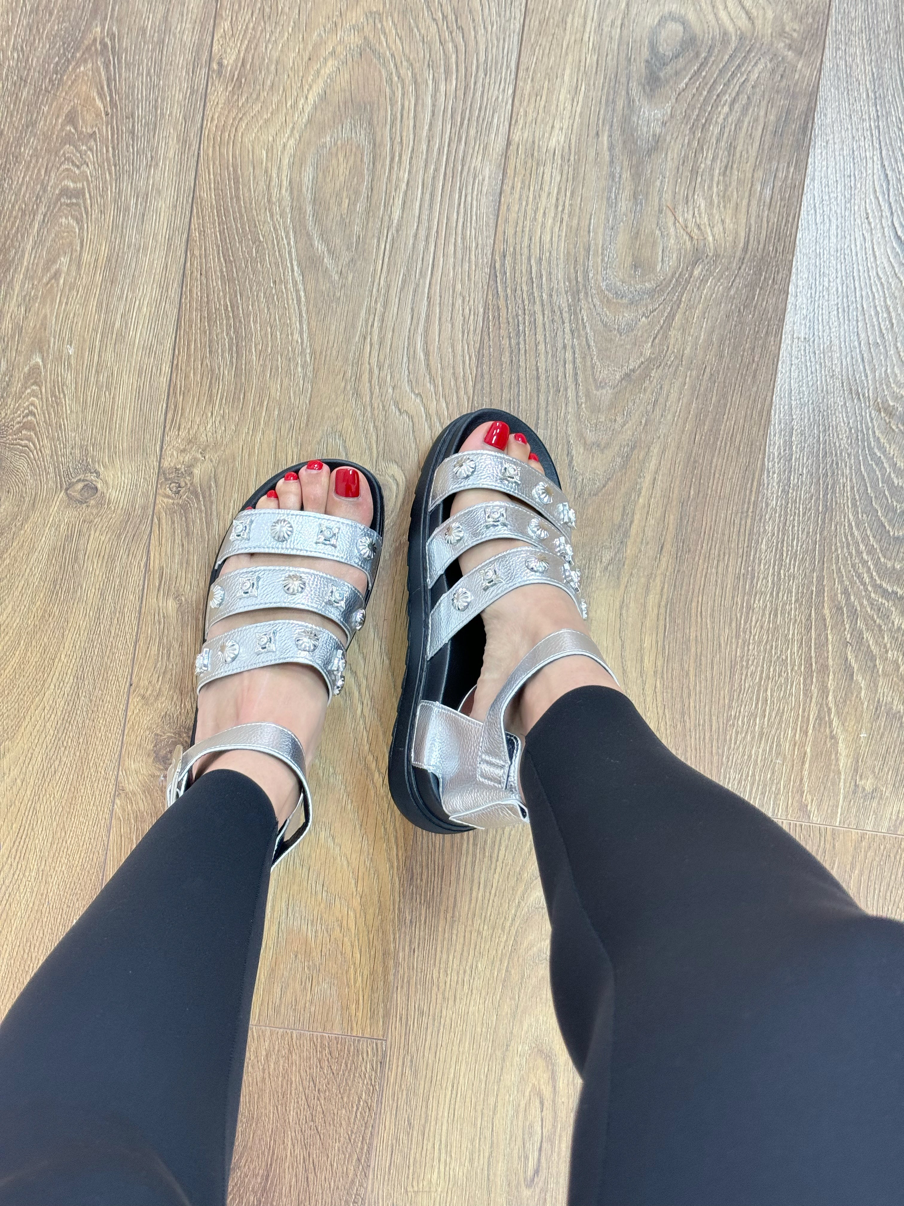 Jagger Triple Strap Pendant Sandals