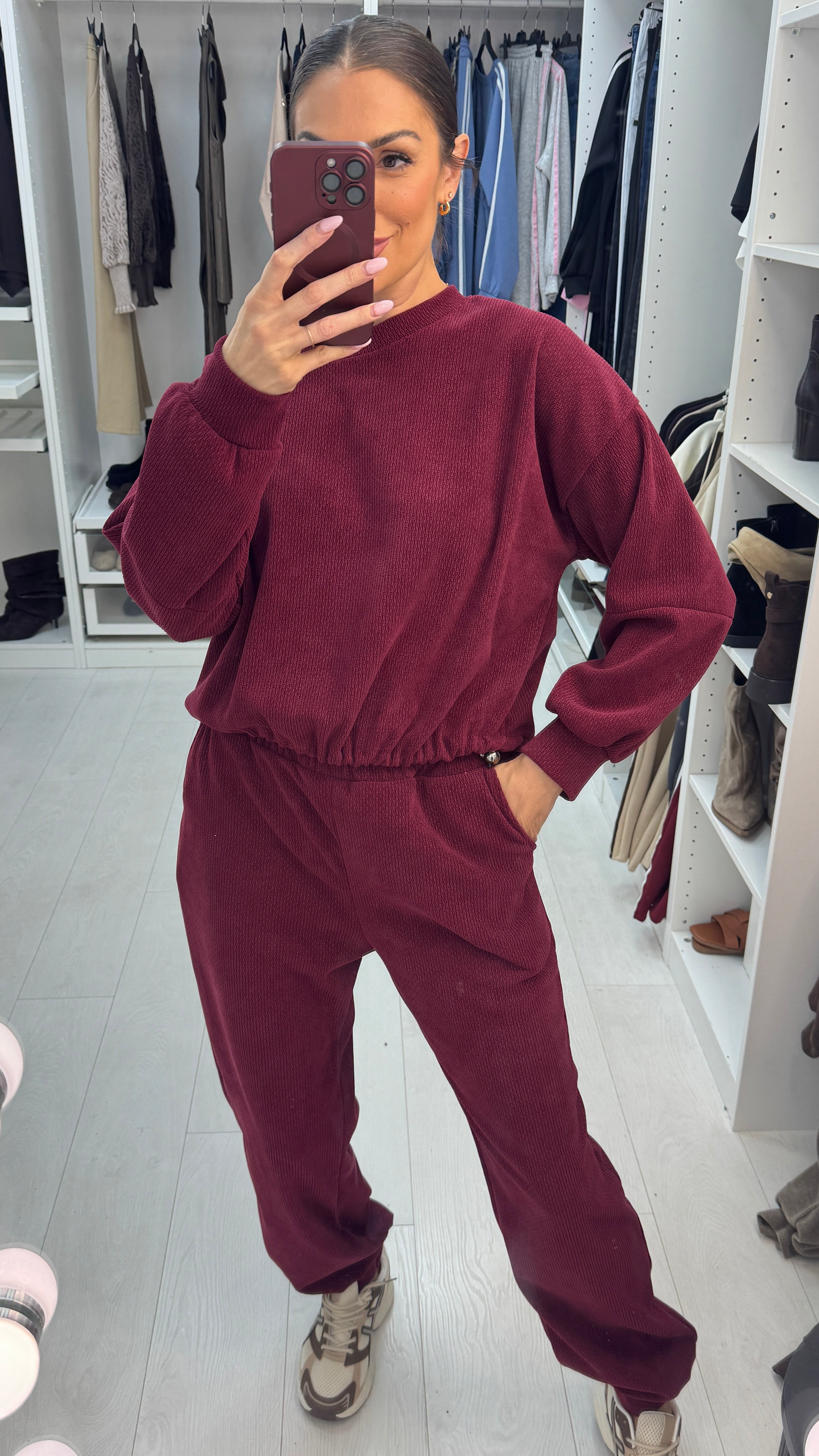 Ivie Corduroy Cuffed Leg Loungewear Set