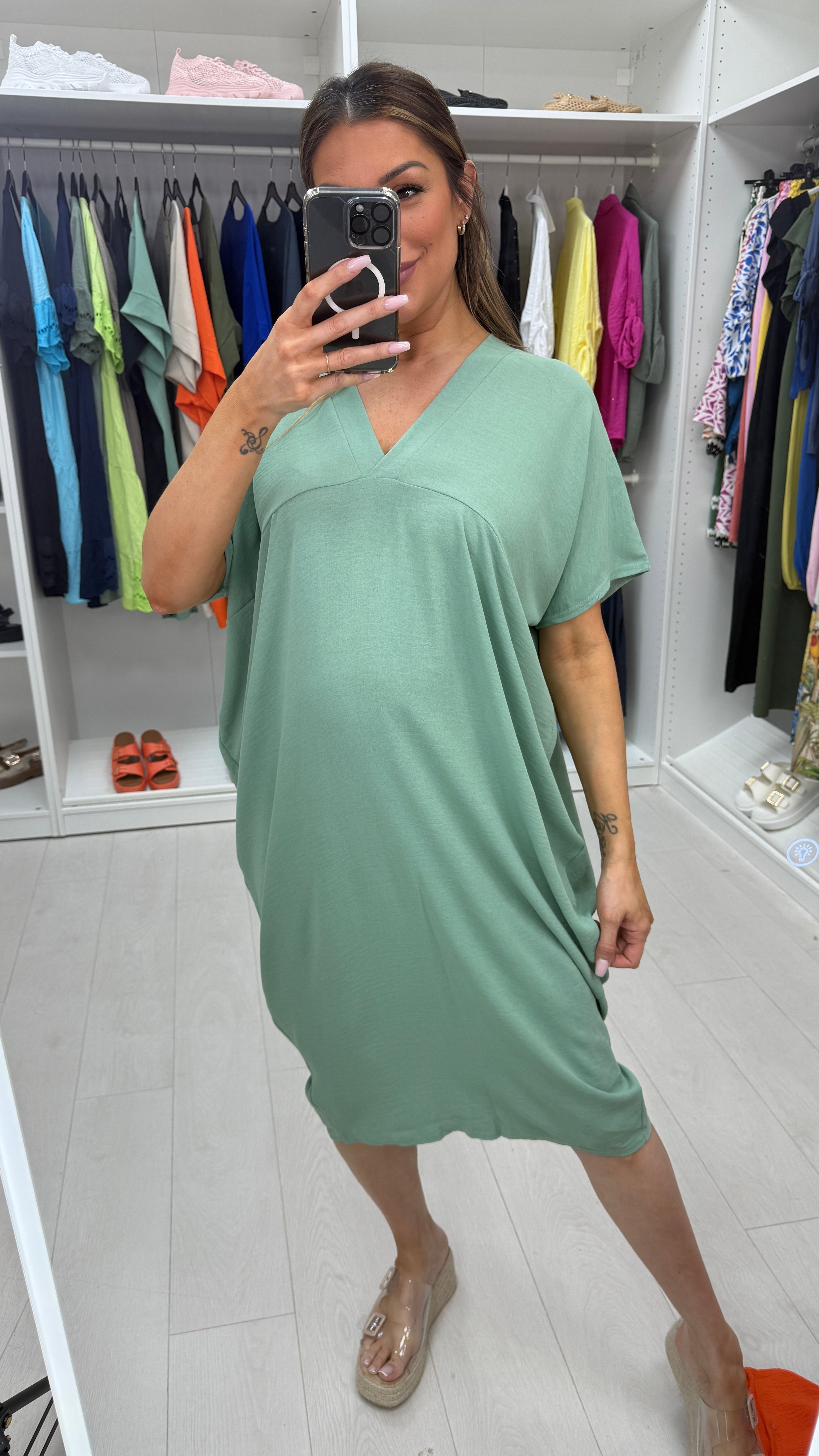Joy V Neck Oversized Dress