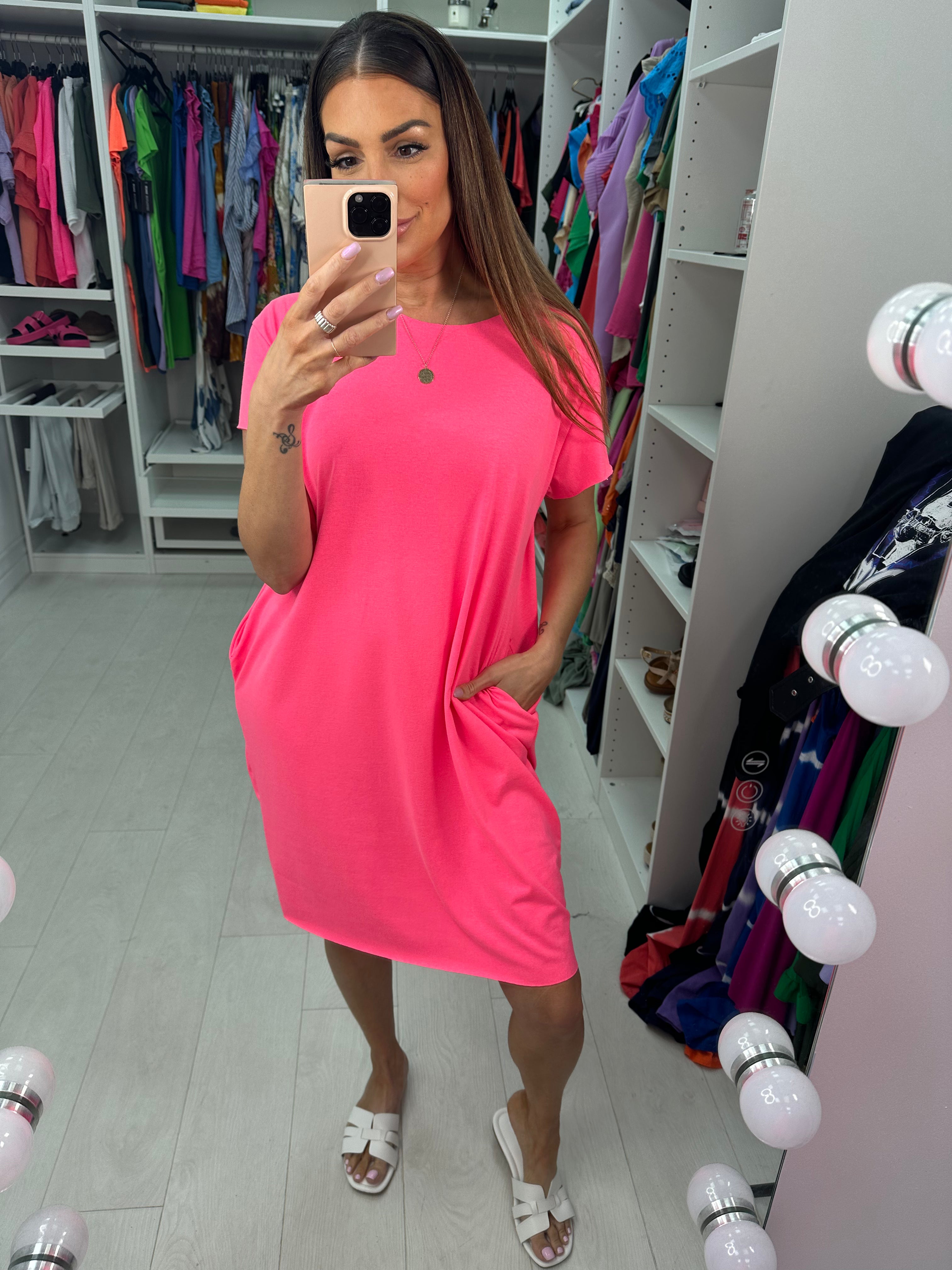 Carmen Plain Loose Fit Pocket Dress