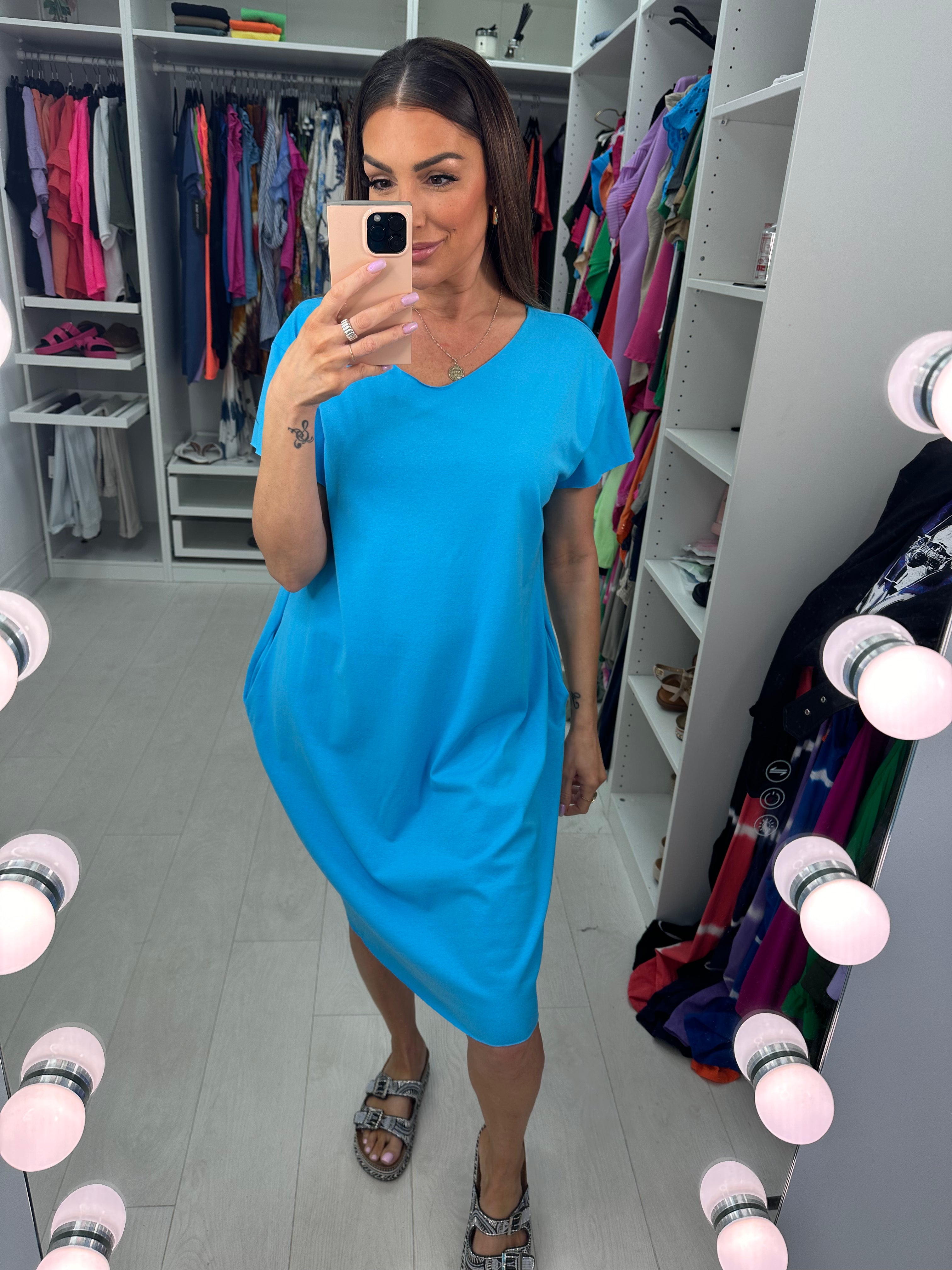 Carmen Plain Loose Fit Pocket Dress