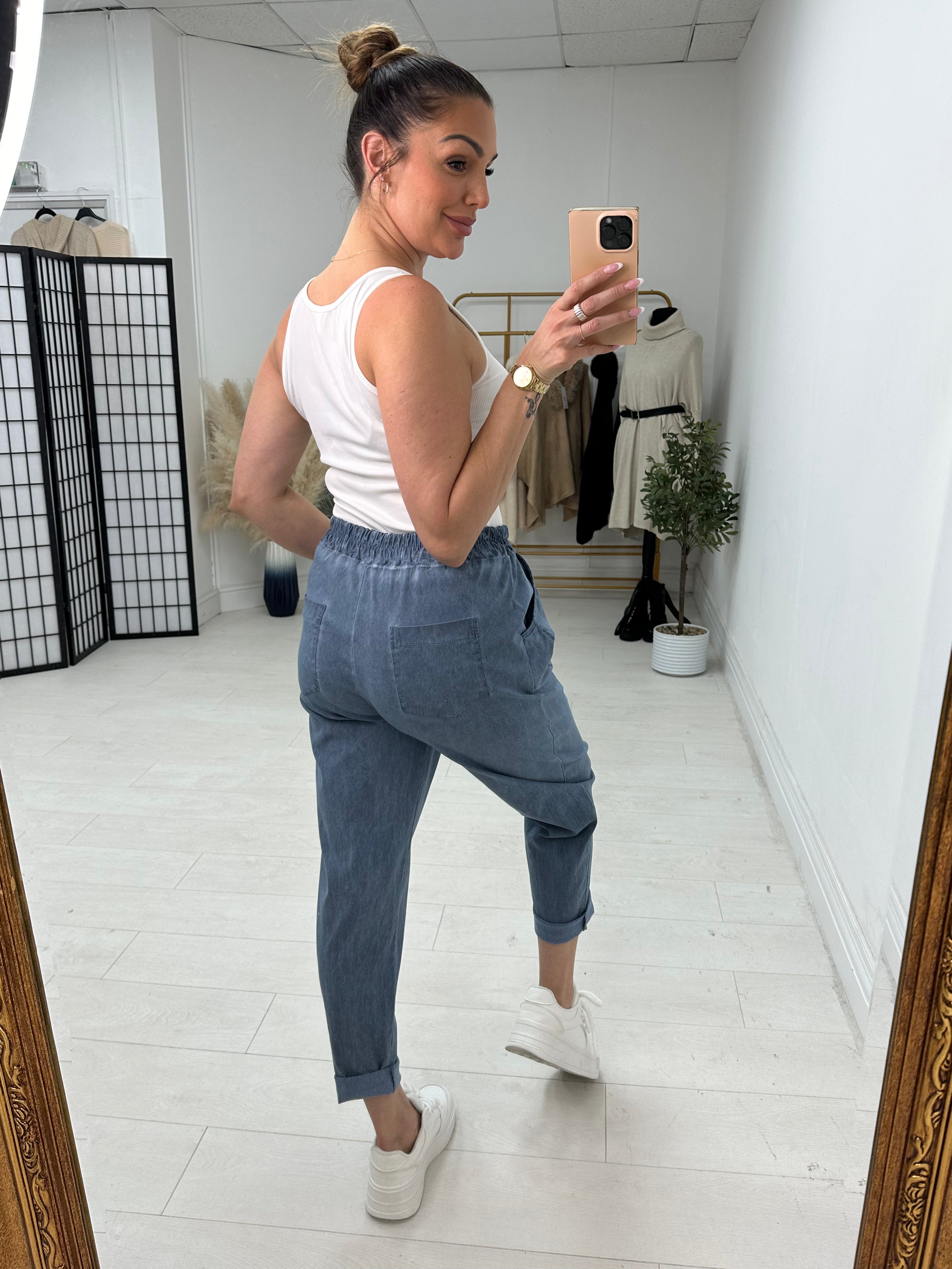 Hadil Acid Washed Effect Joggers