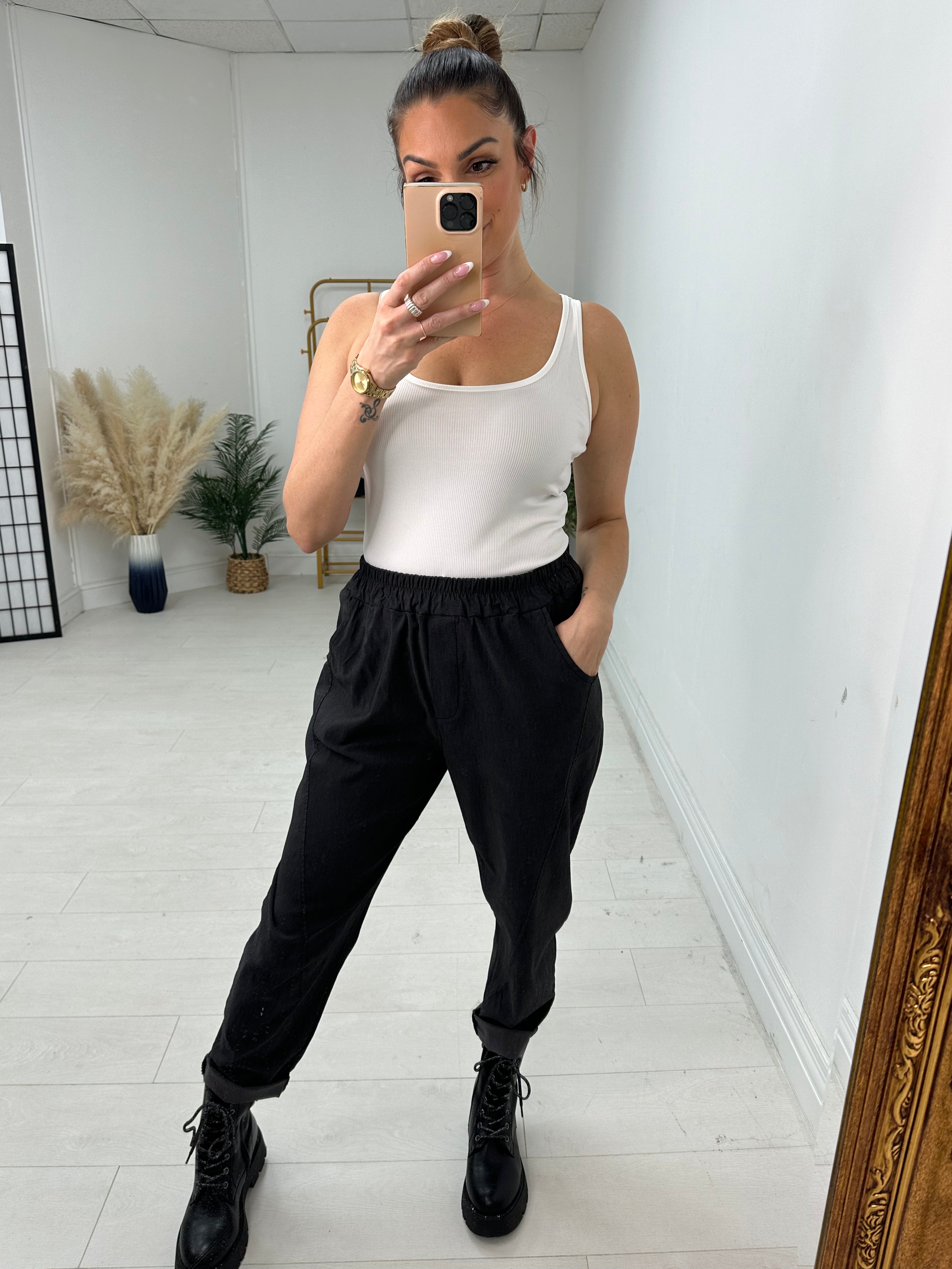 Hadil Acid Washed Effect Joggers