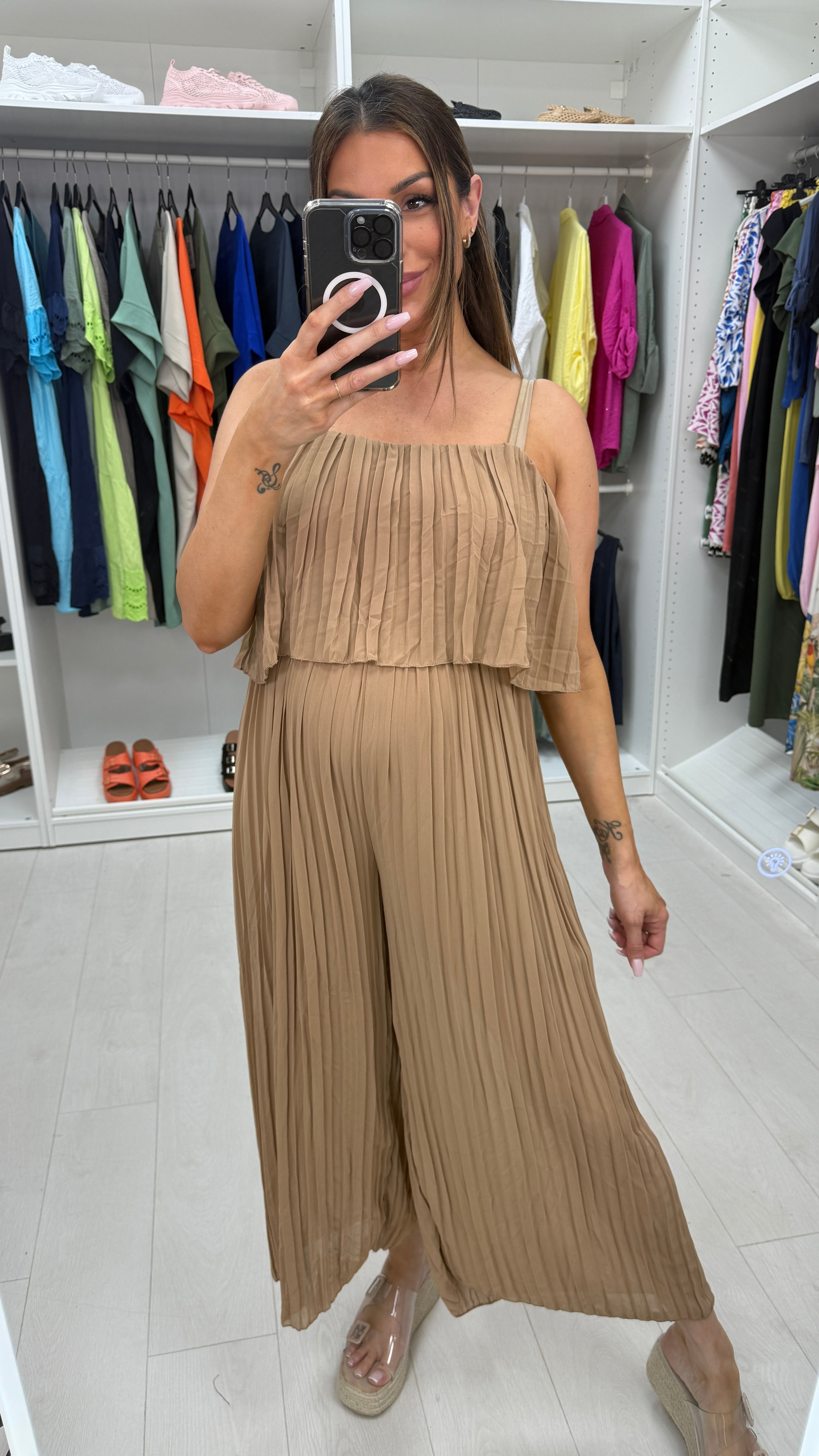 Reece Pleated Double Layer Jumpsuit