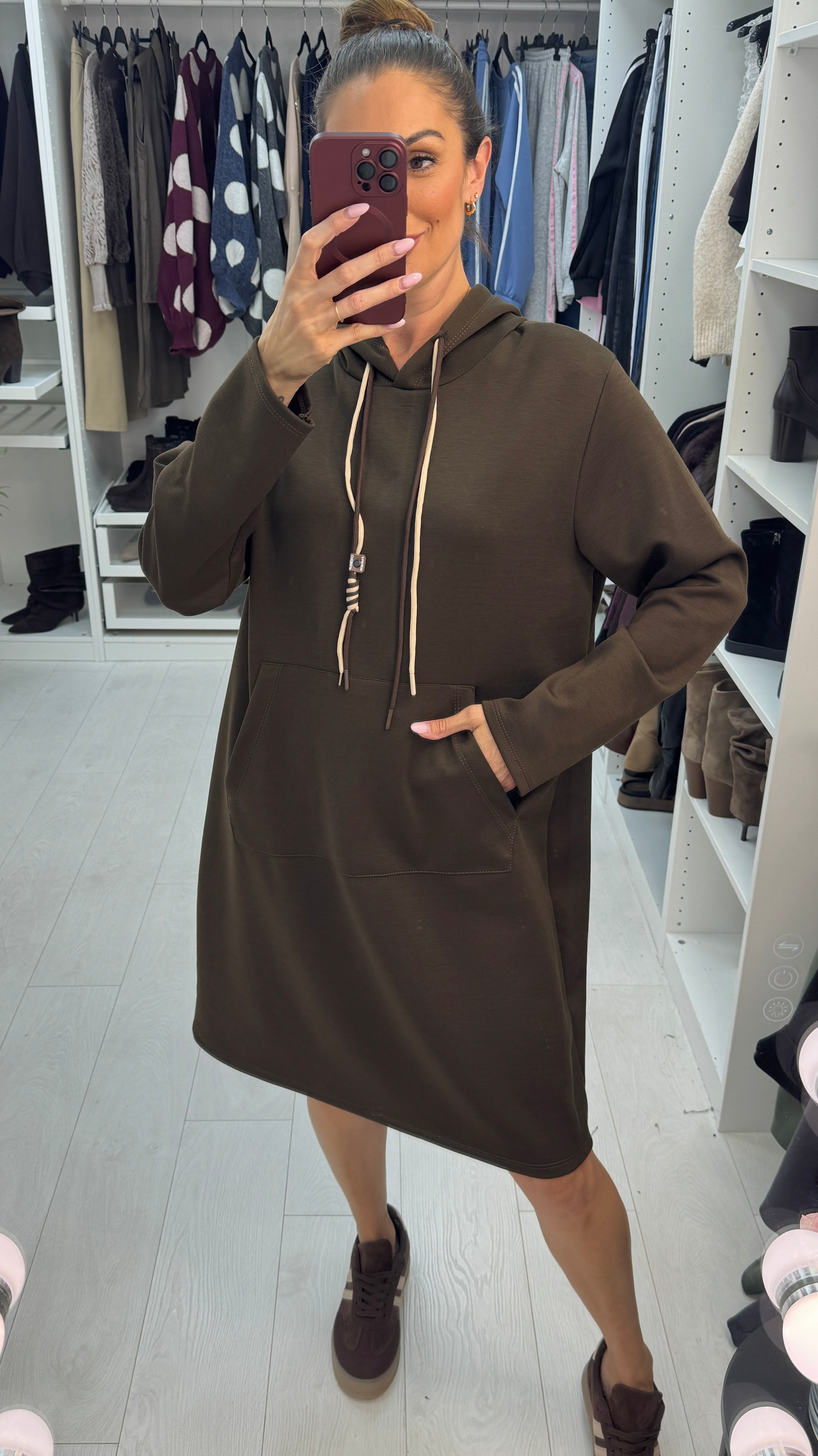 Coco Casual Hooded Jumper Dress