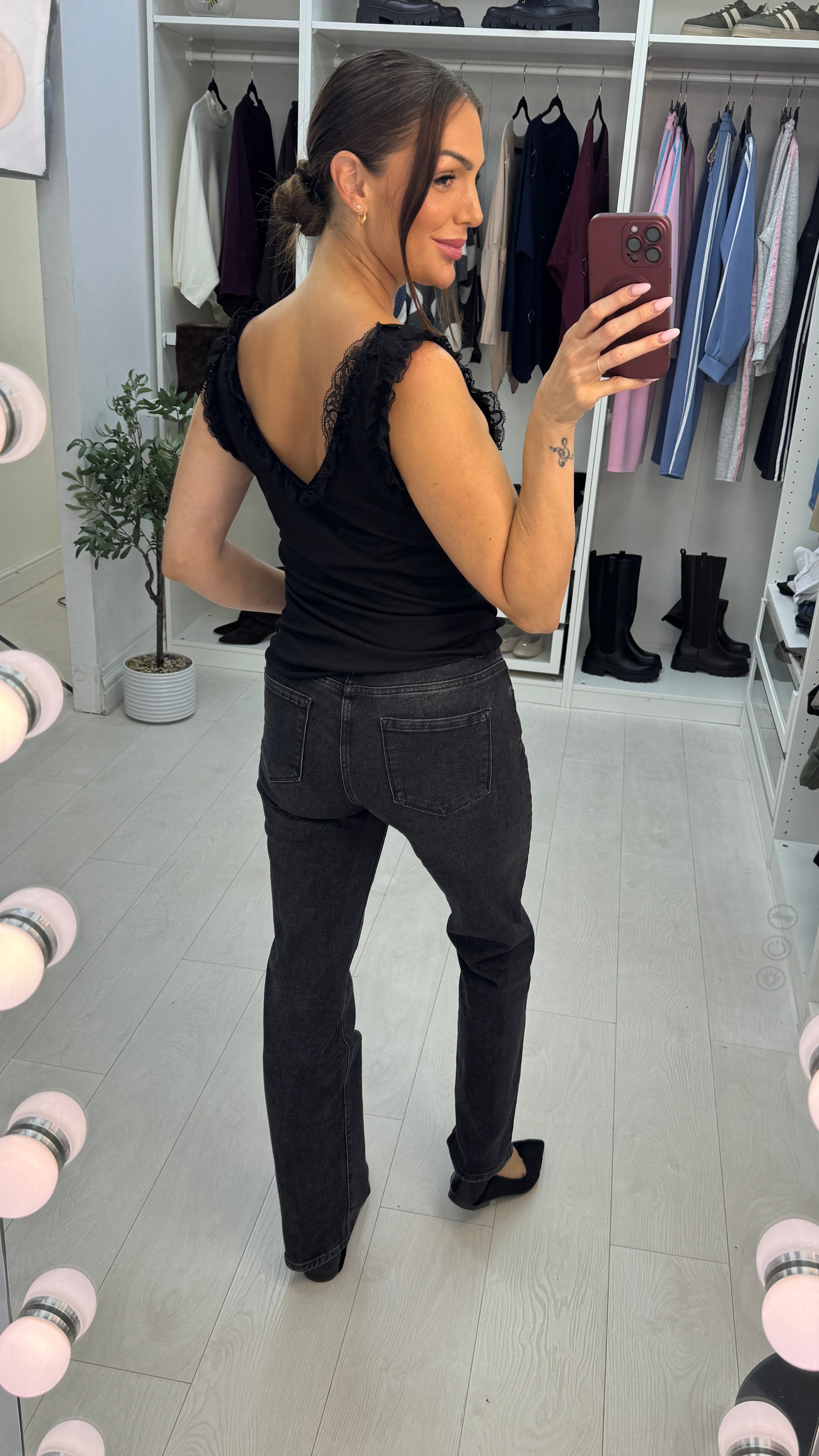 Shyla High Waisted Straight Leg Jeans