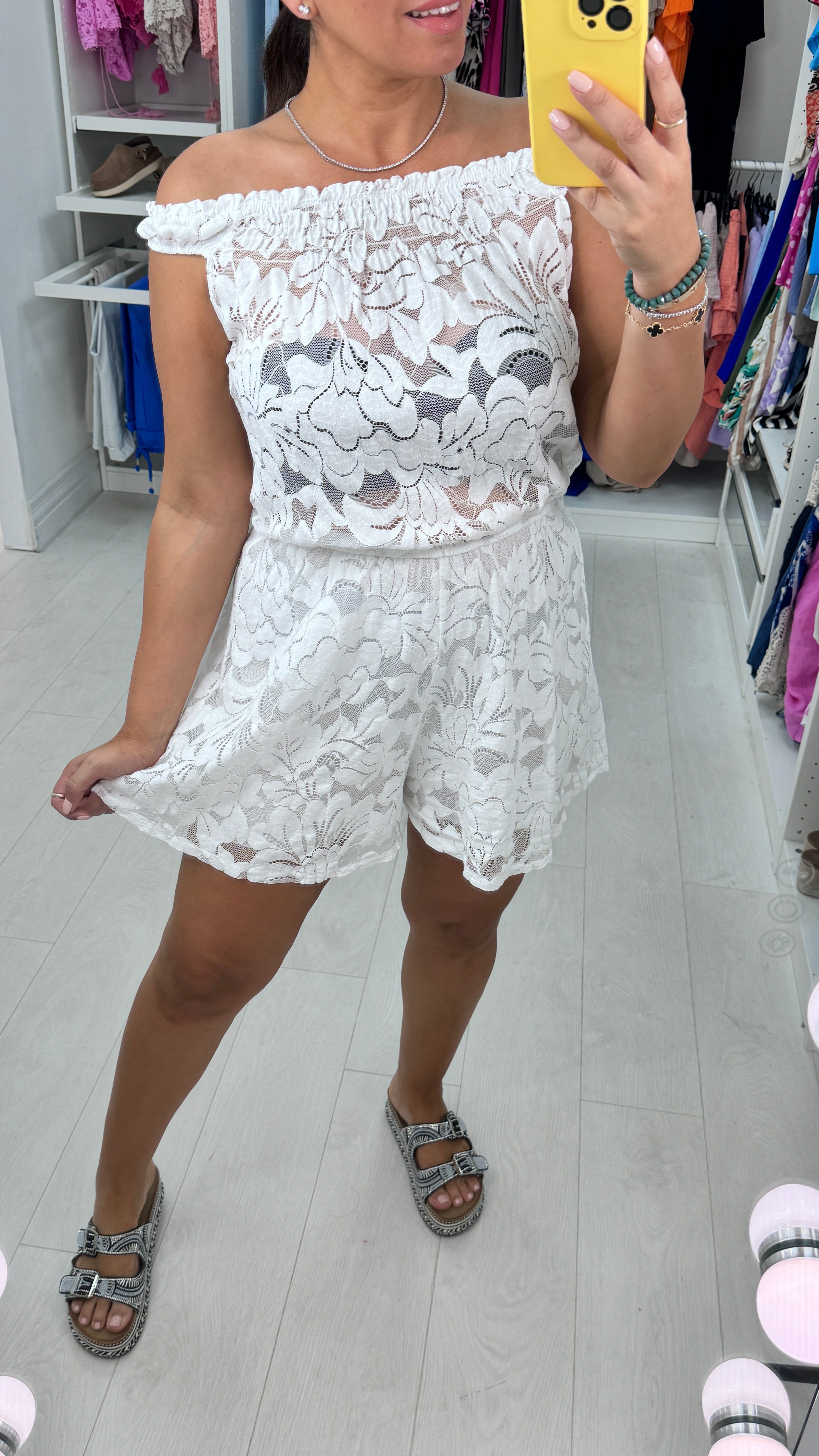 Elianna Floral Lace Playsuit