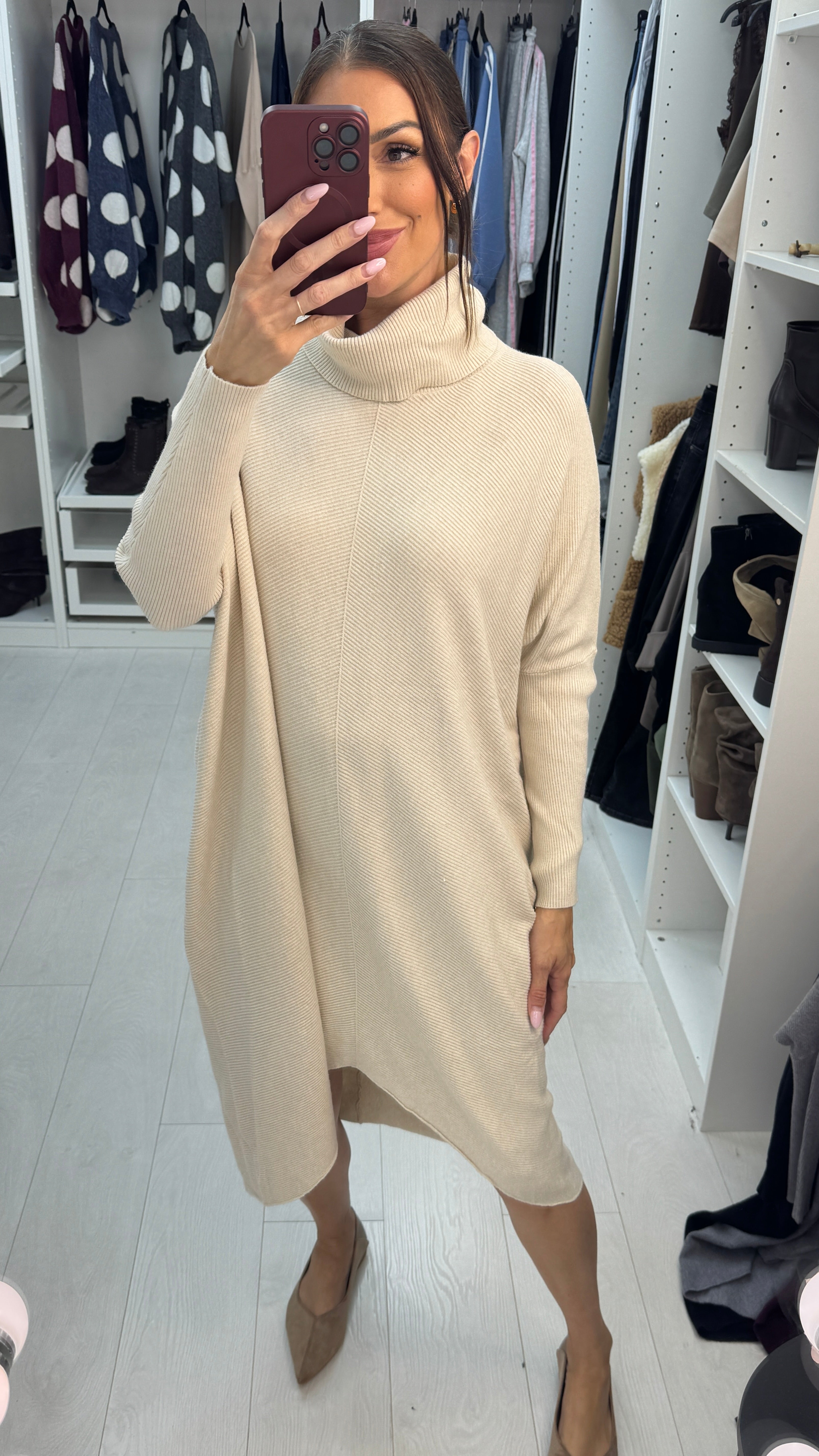 Emina Roll Neck Jumper Dress