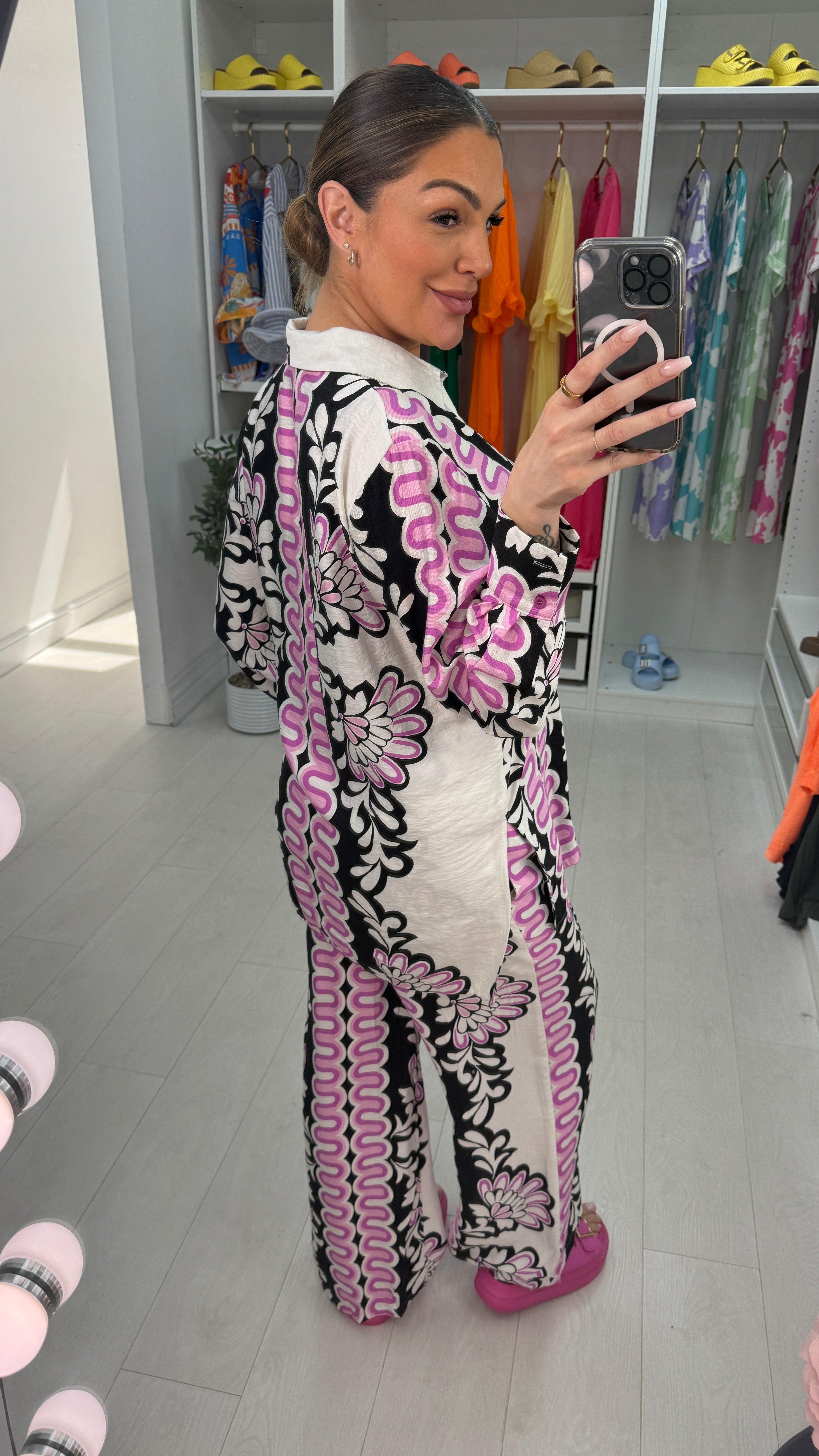 Phillis Abstract Print Shirt Co-Ord Set