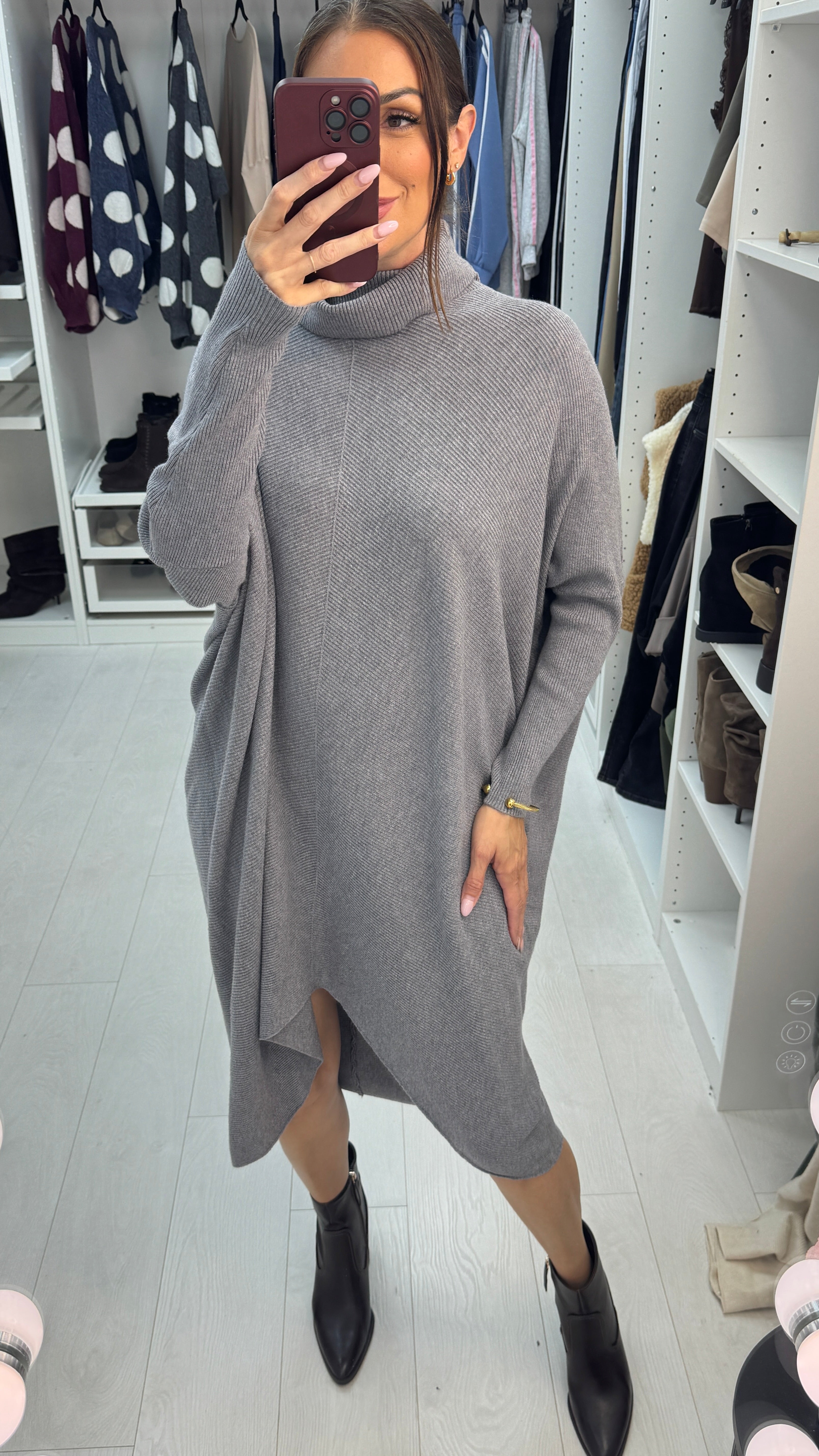 Emina Roll Neck Jumper Dress