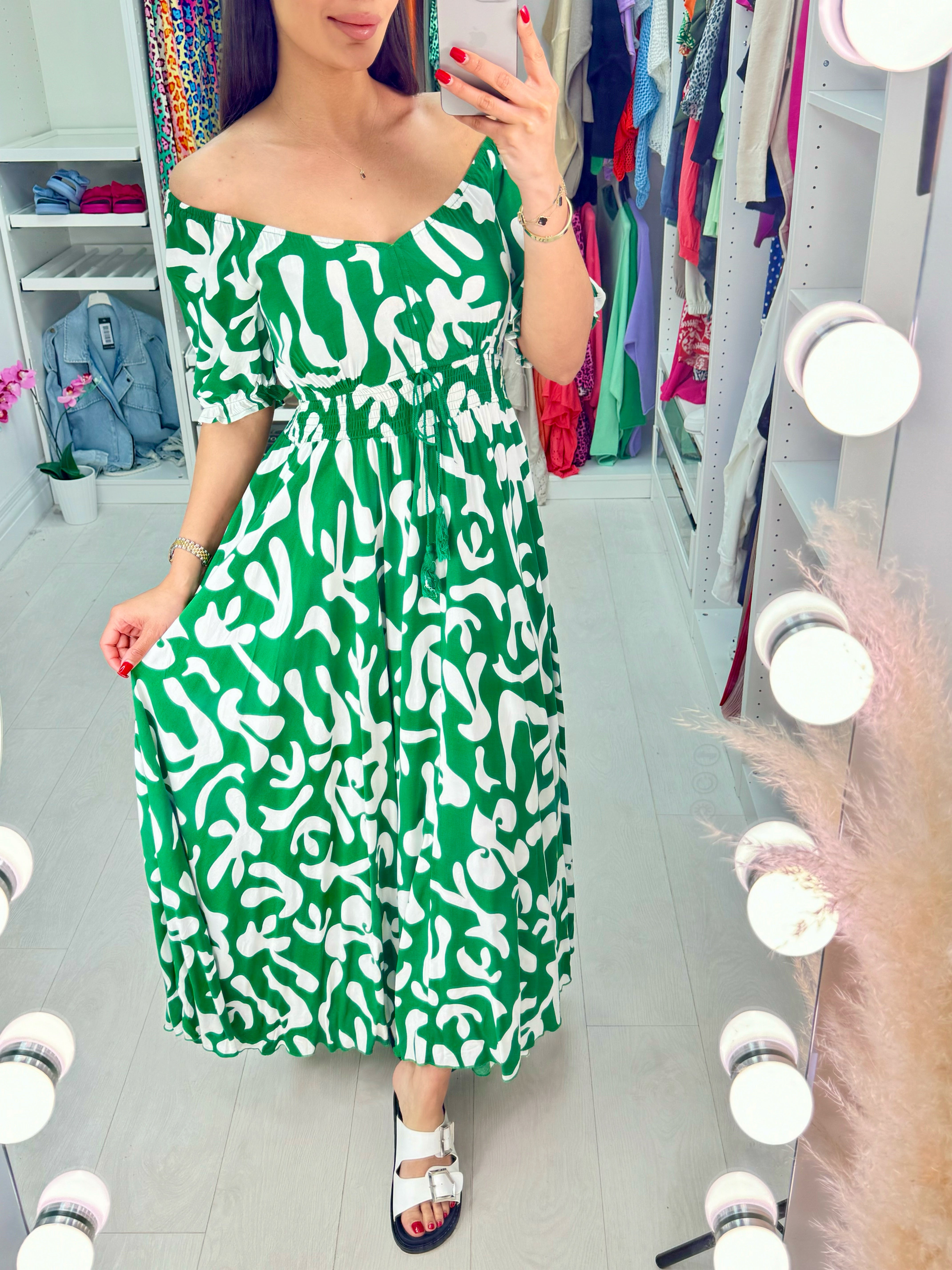 Lucrezia Abstract Print Maxi Dress