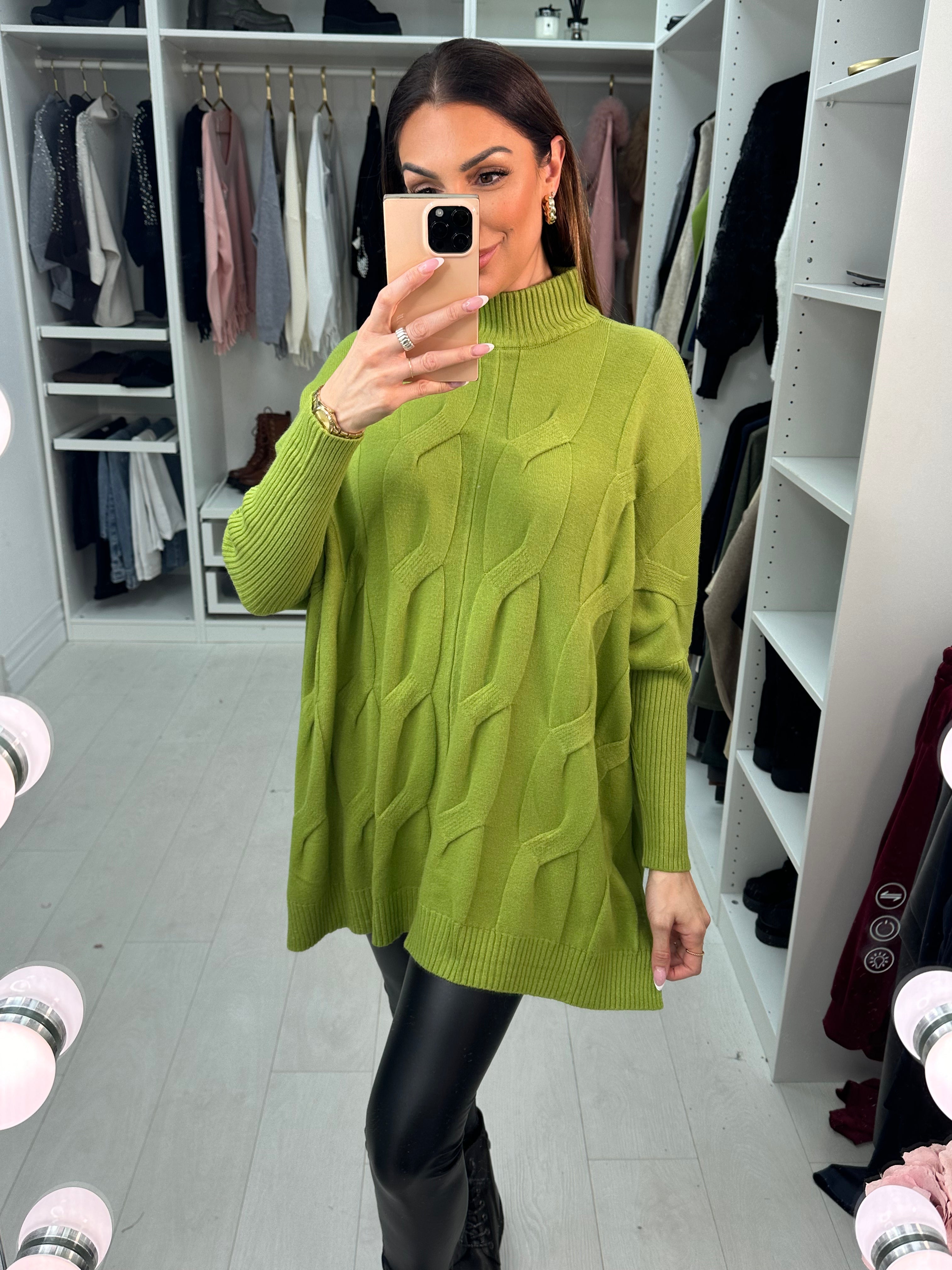 Matilda High Neck Cable Knit Jumper