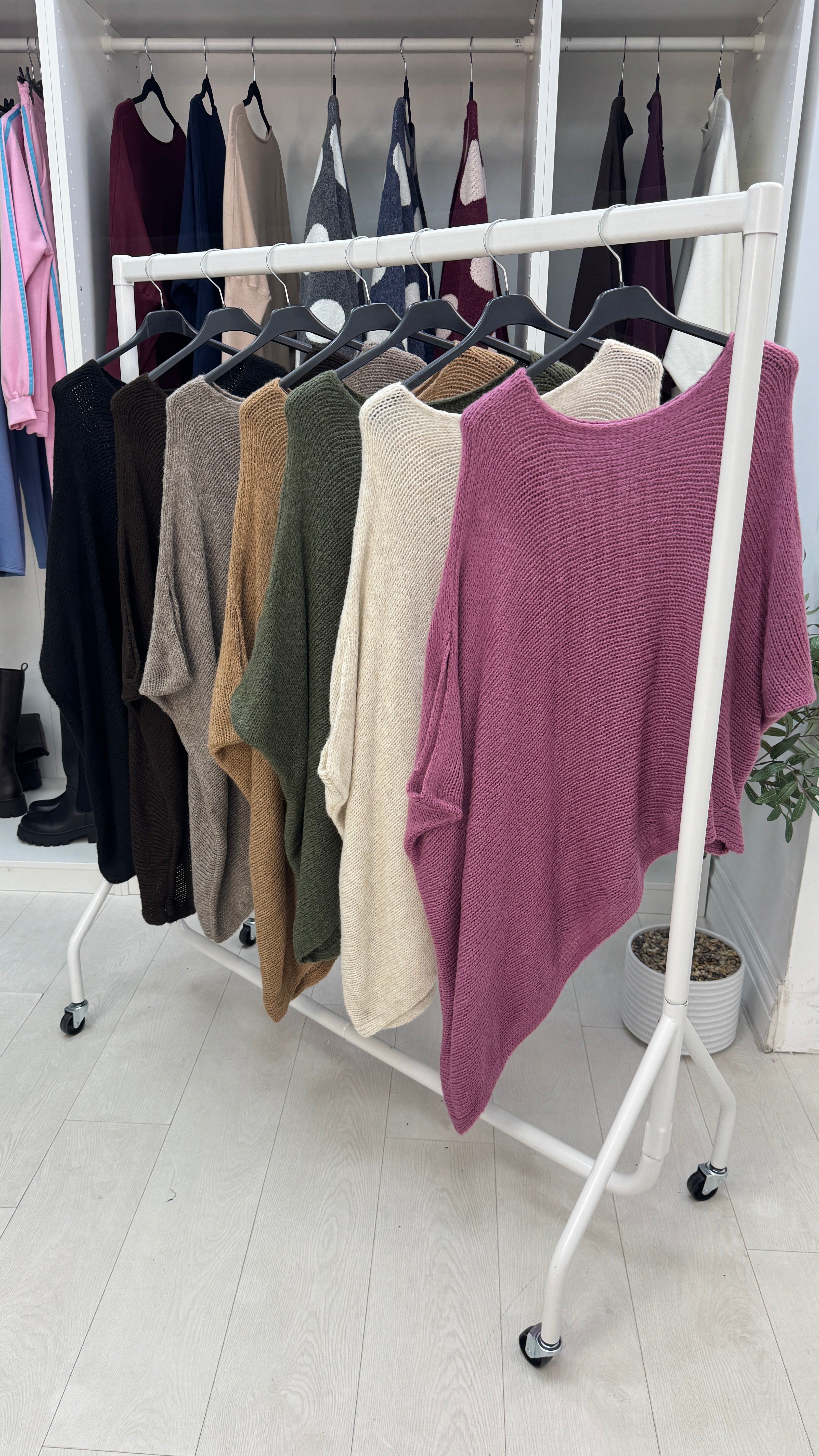 Cady Plain Chunky Knit Asymmetric Jumper