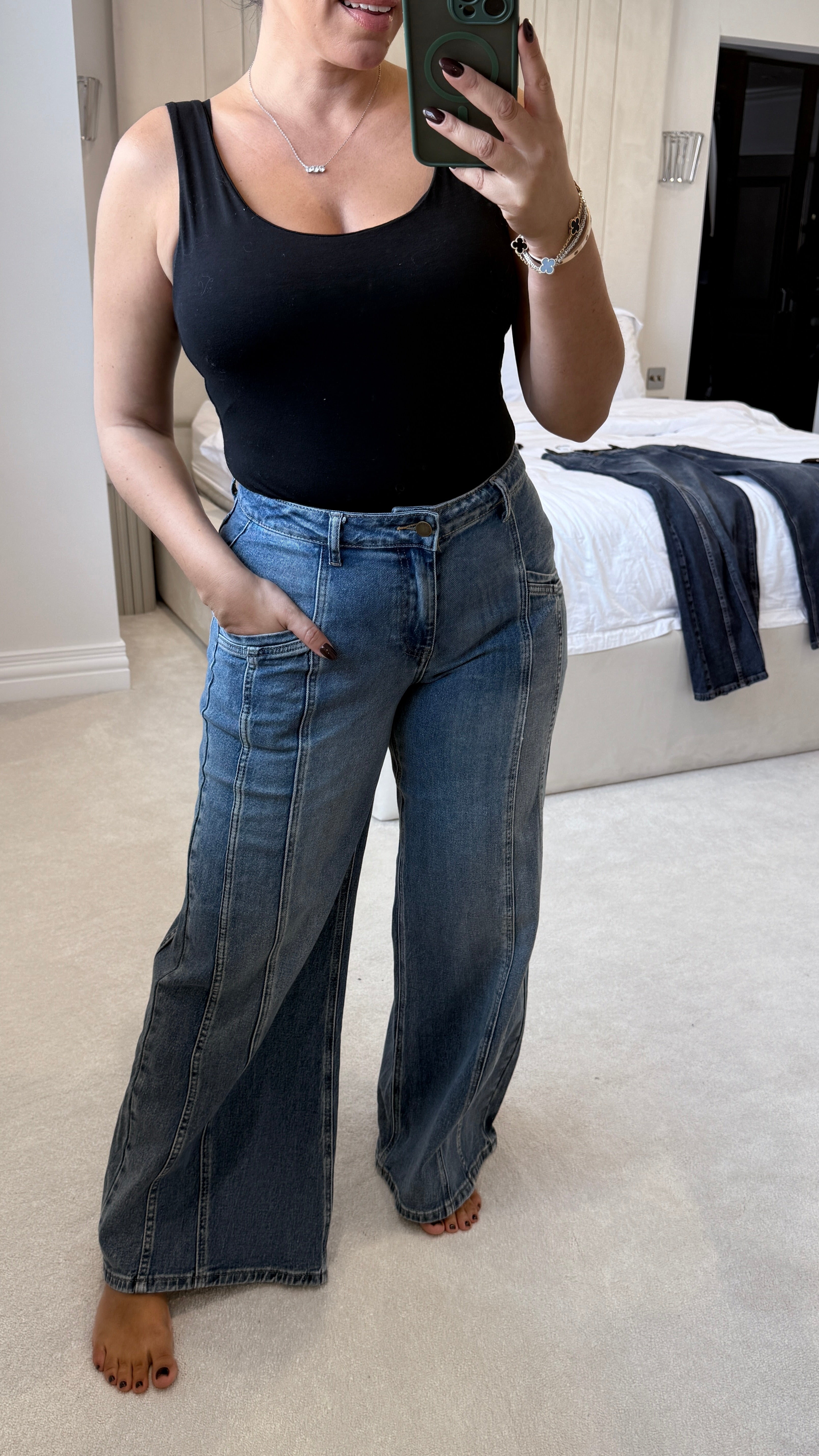 Taylor Denim Wide Leg Jeans