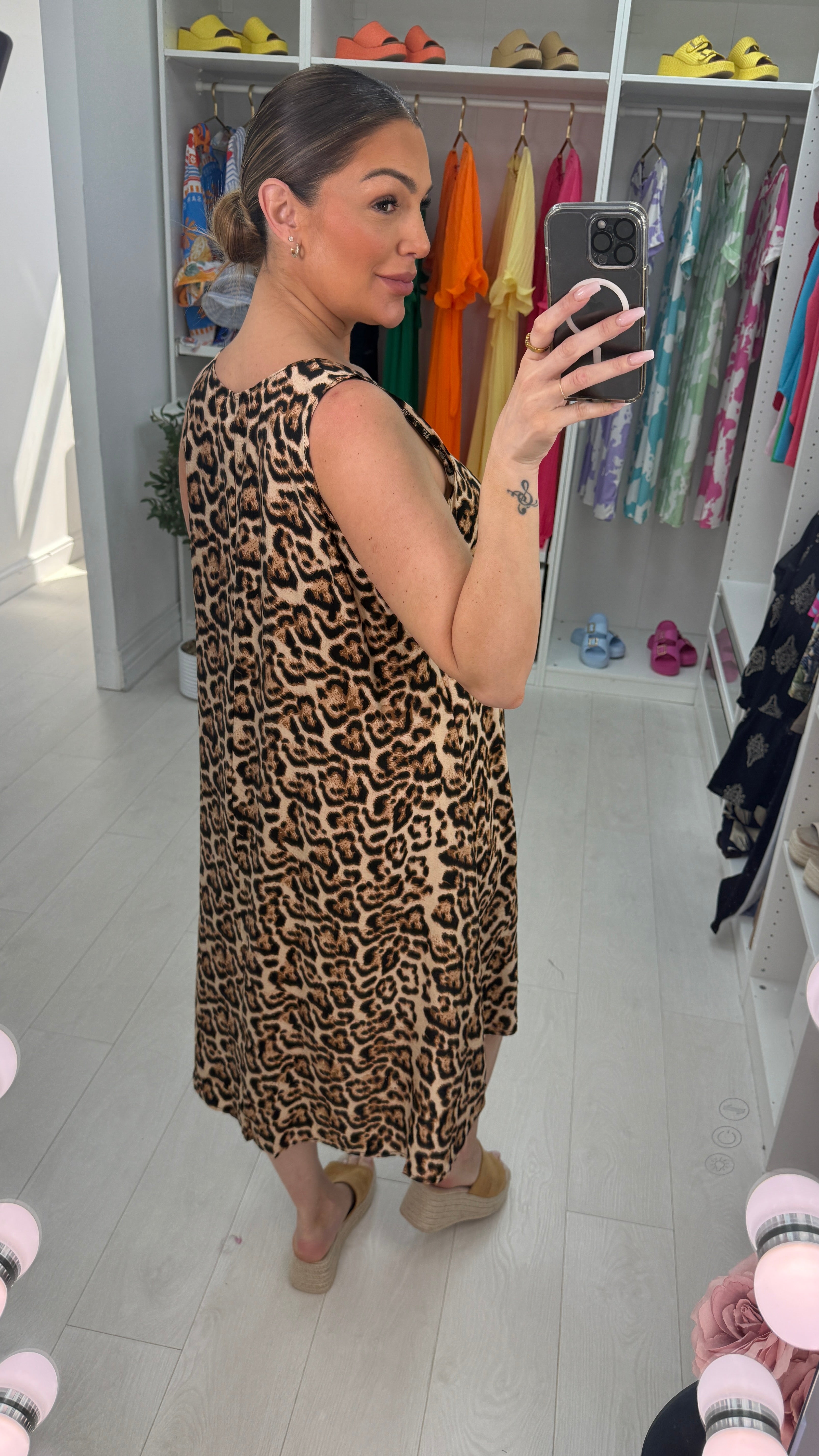 Ellie Cheetah Print Loose Fit Dress